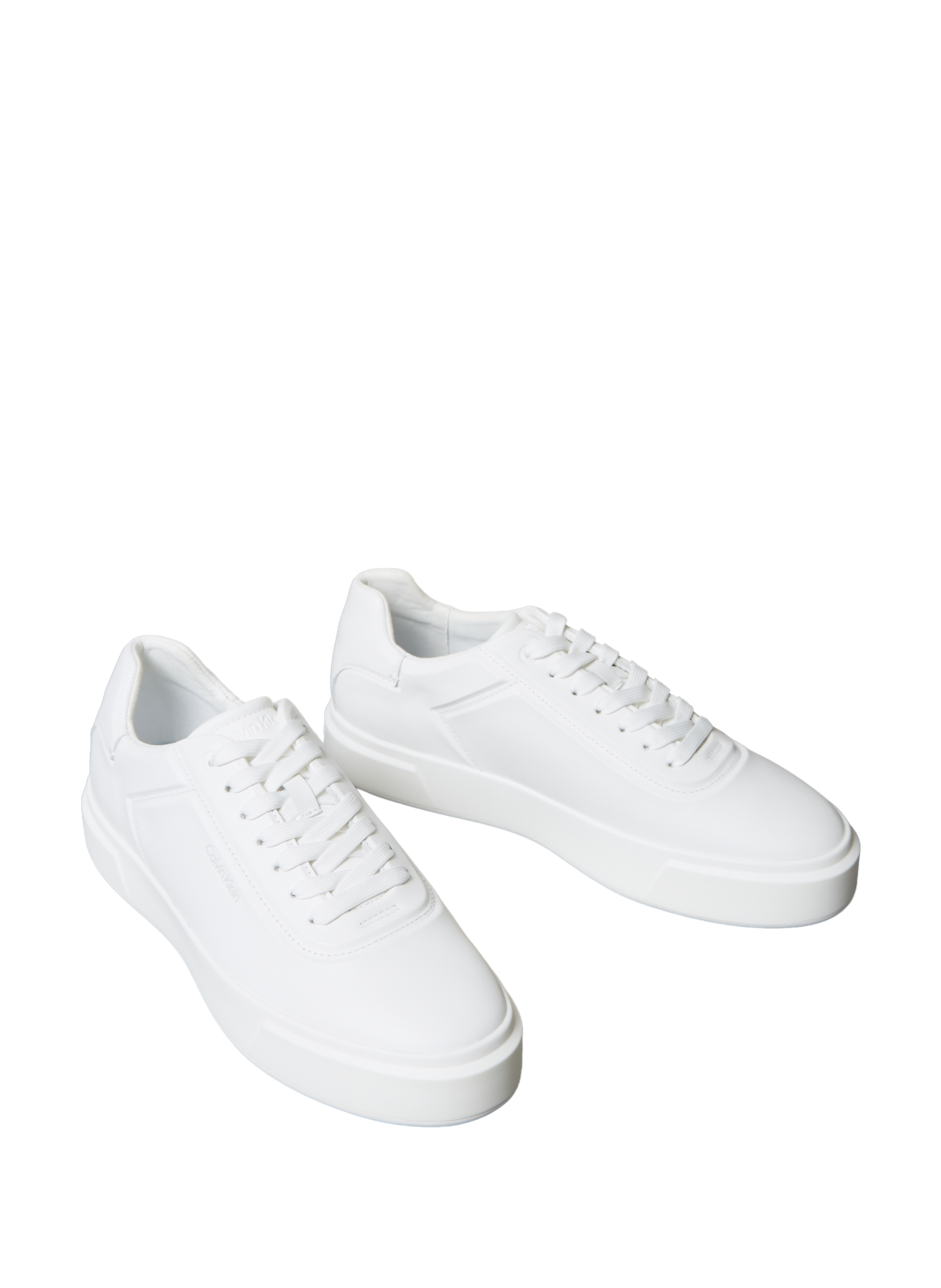 Baskets basses en cuir CALVIN KLEIN Blanc