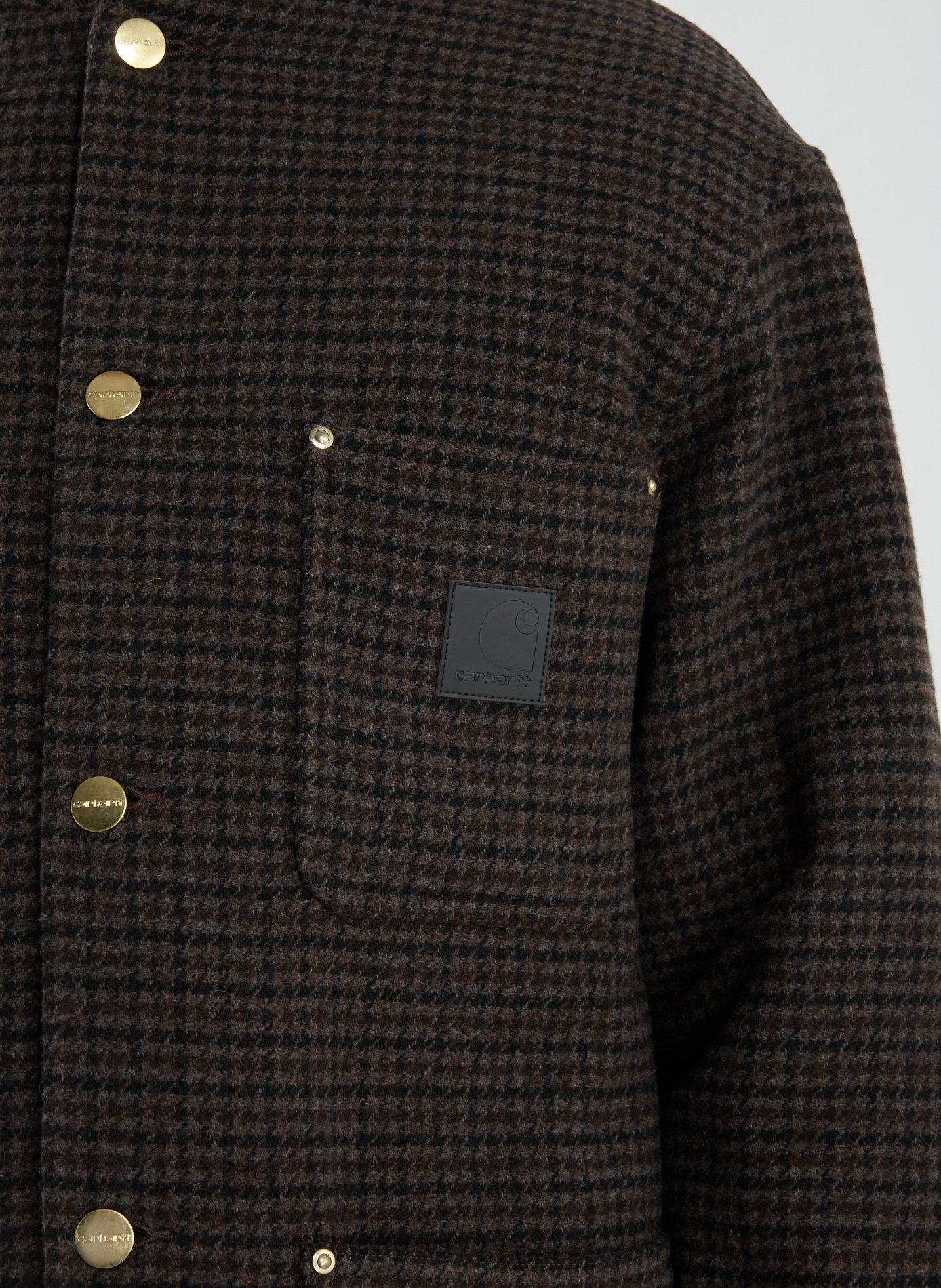 Classic houndstooth jacket with a traditional collar CARHARTT WIP Brown