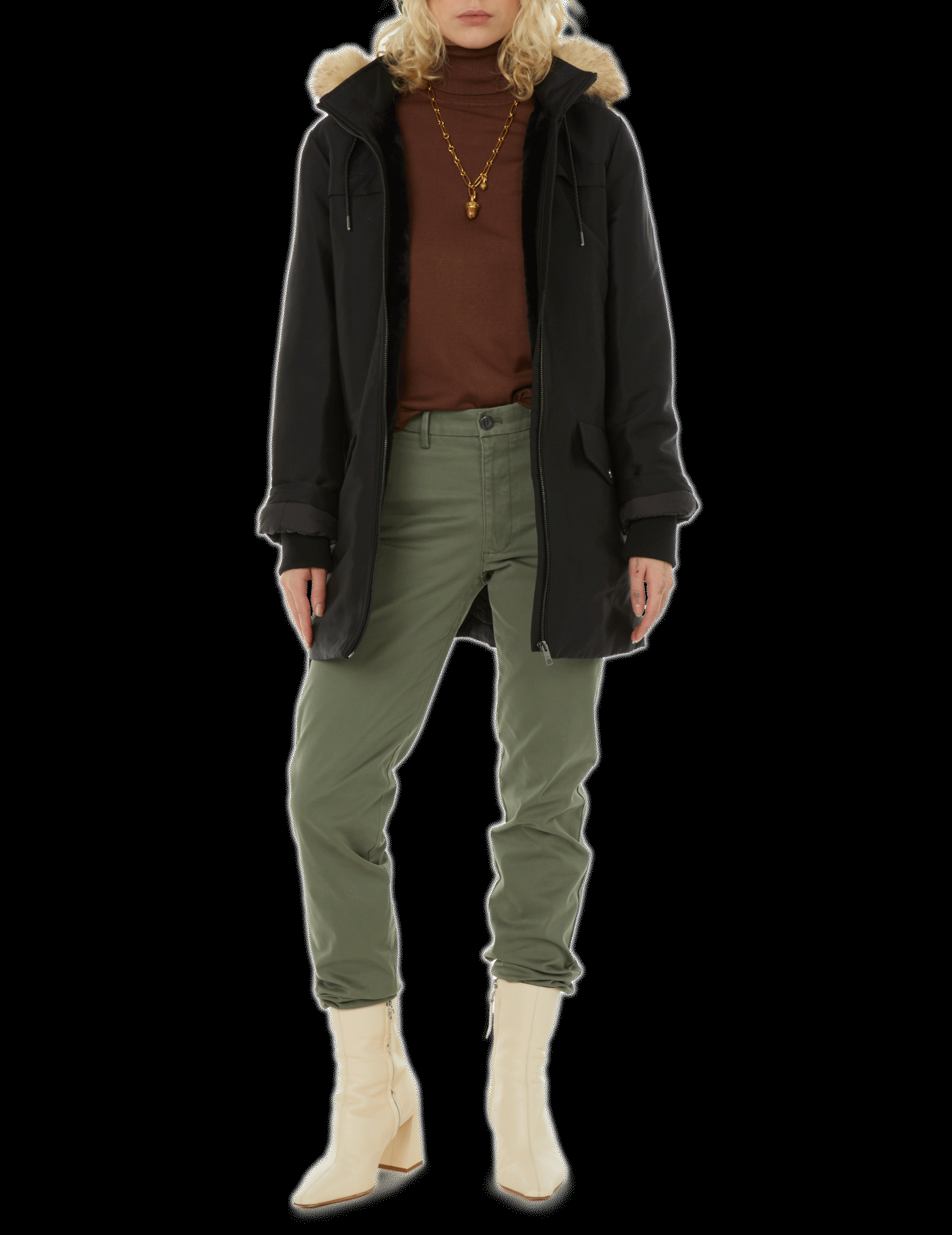 Cache-oreille en cuir UGG Noir