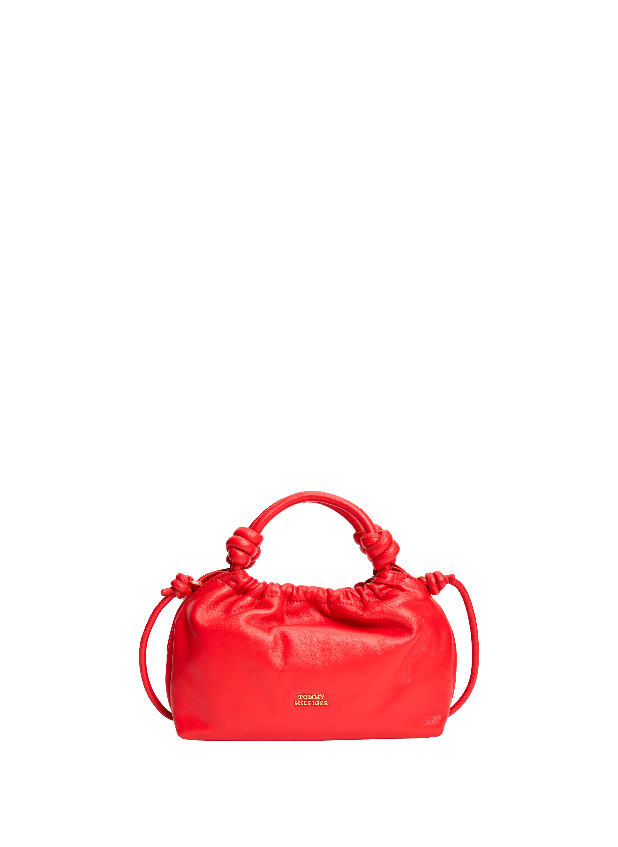 Soft leather shoulder bag TOMMY HILFIGER Red