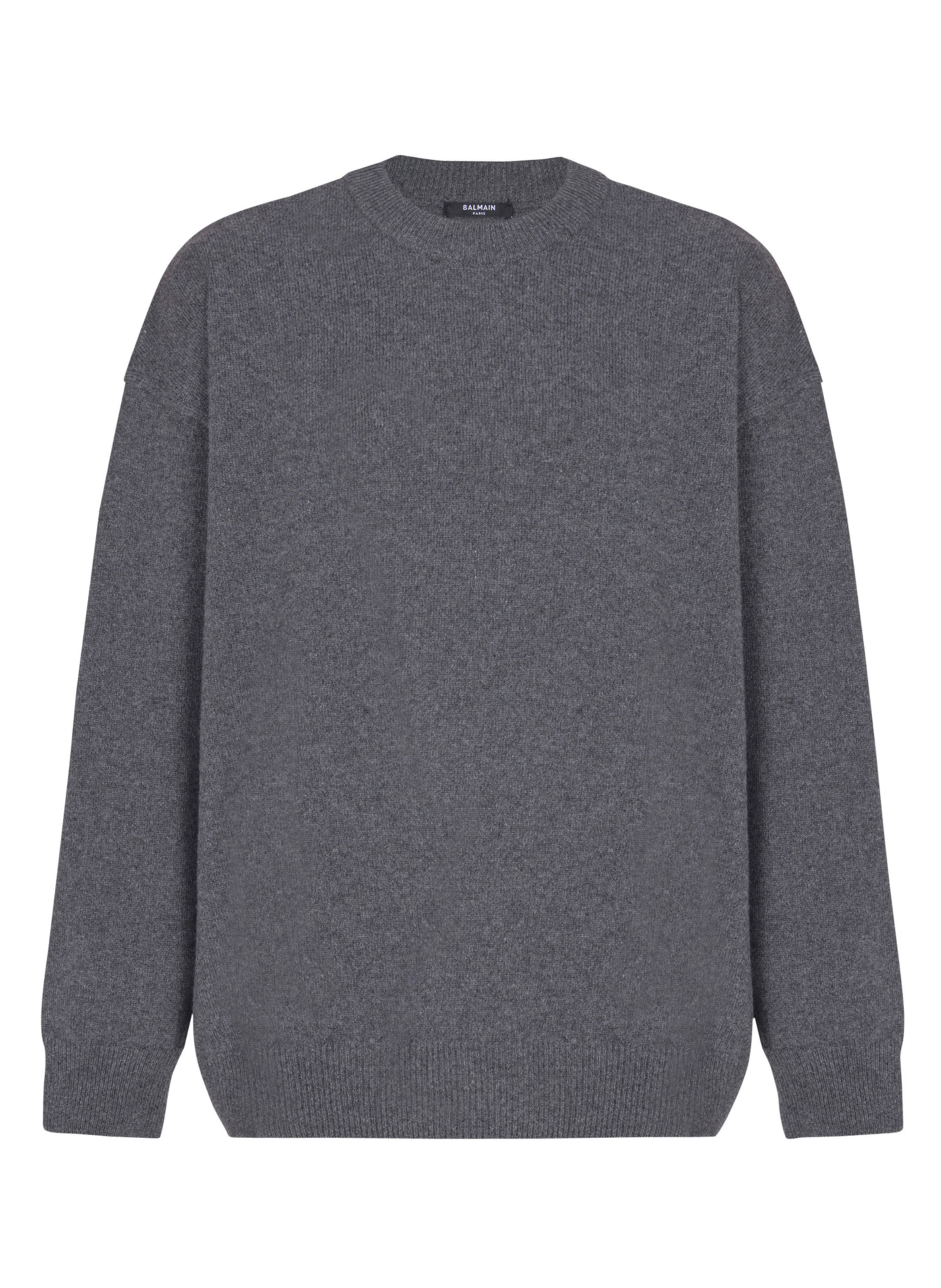 Sweatshirt en éco-cachemire BALMAIN Gris