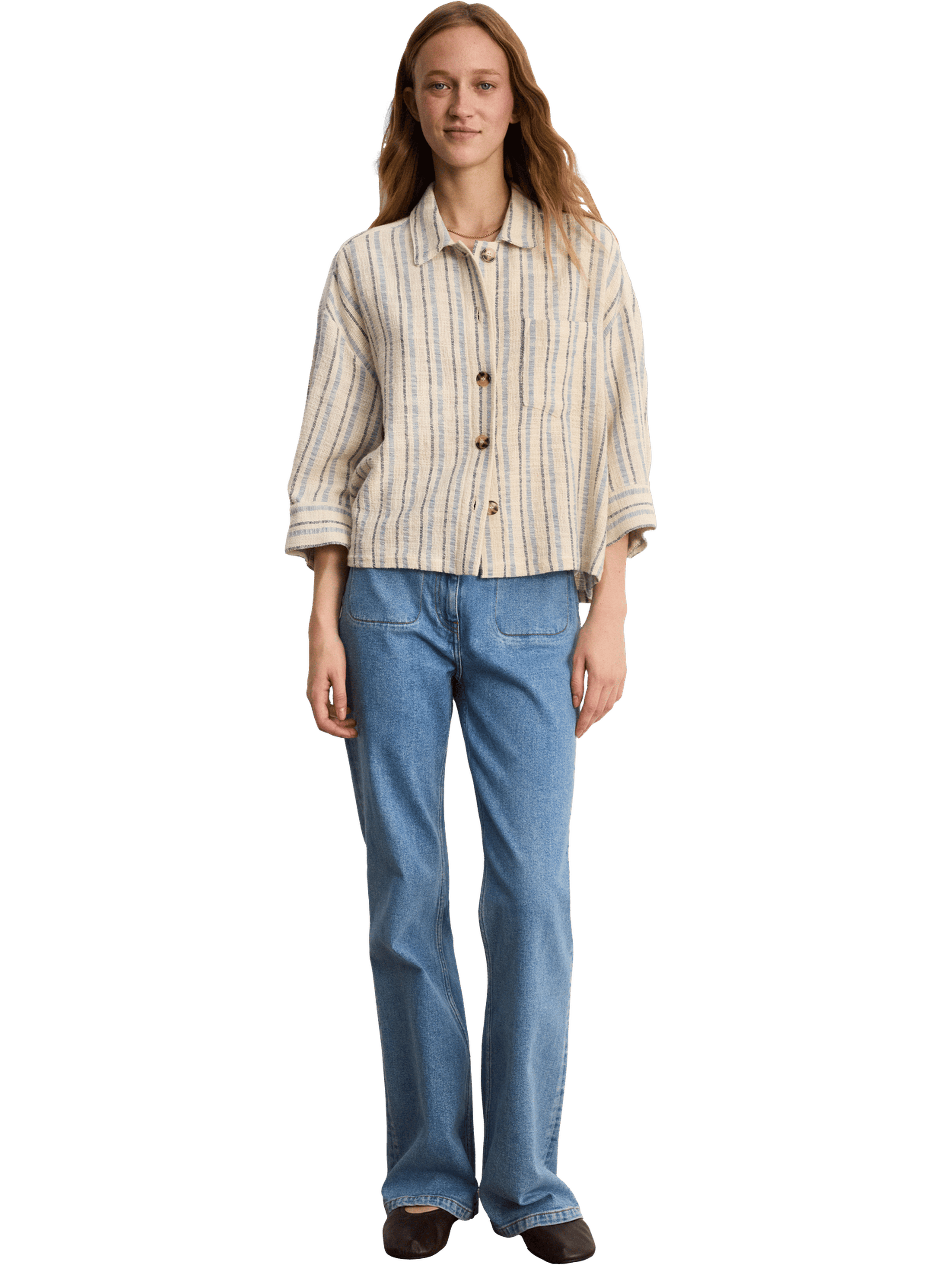 Surchemise à rayures - chanty PABLO Blanc