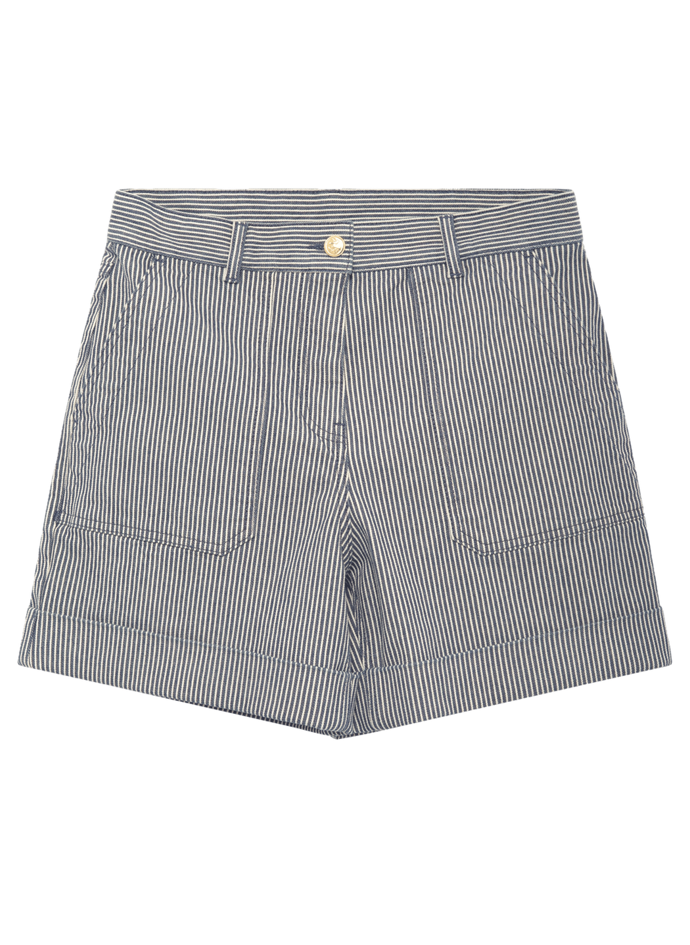 Short en denim à rayures - betina PABLO Bleu