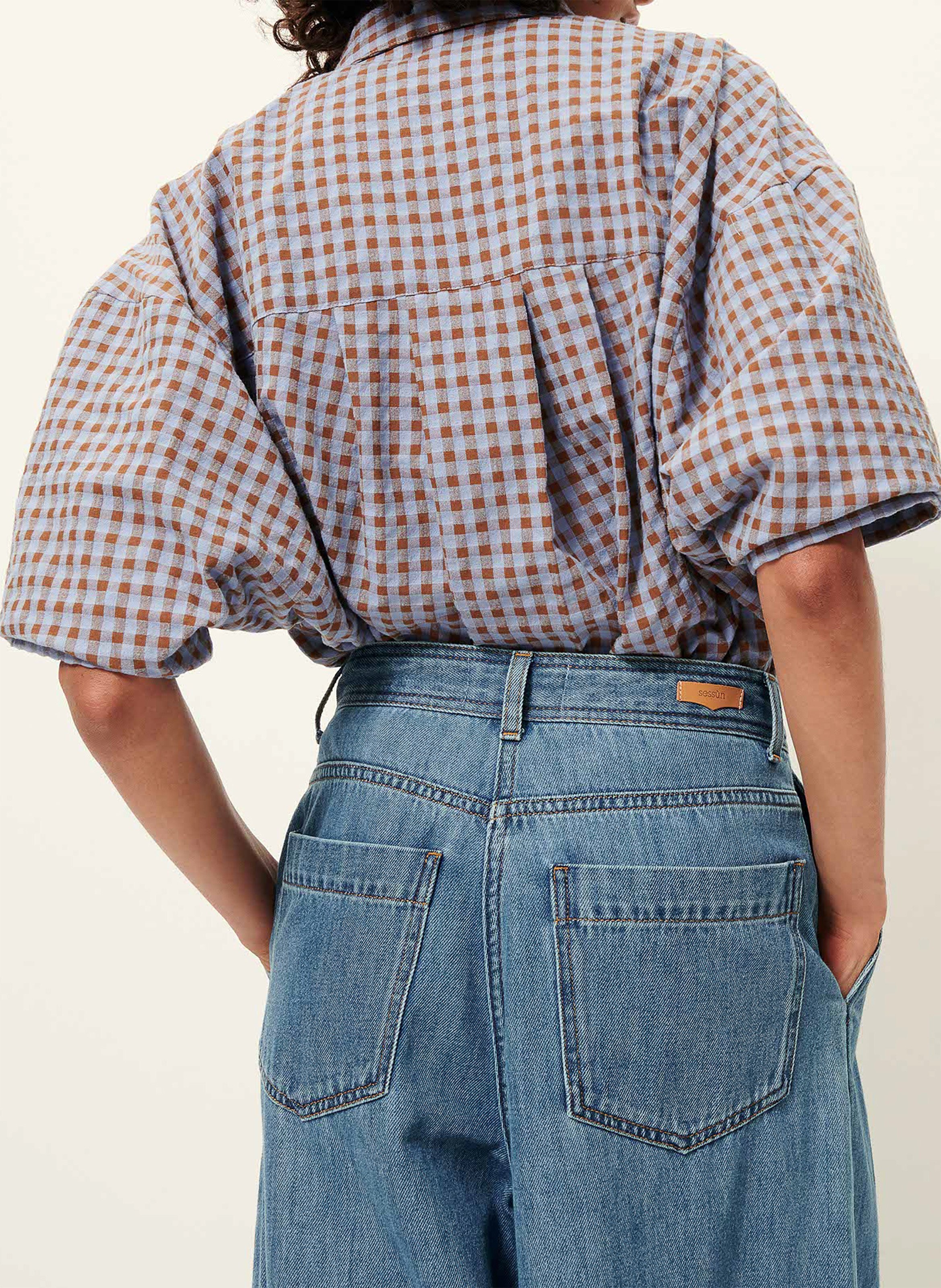 Jean large taille haute en coton diegui SESSUN Bleu