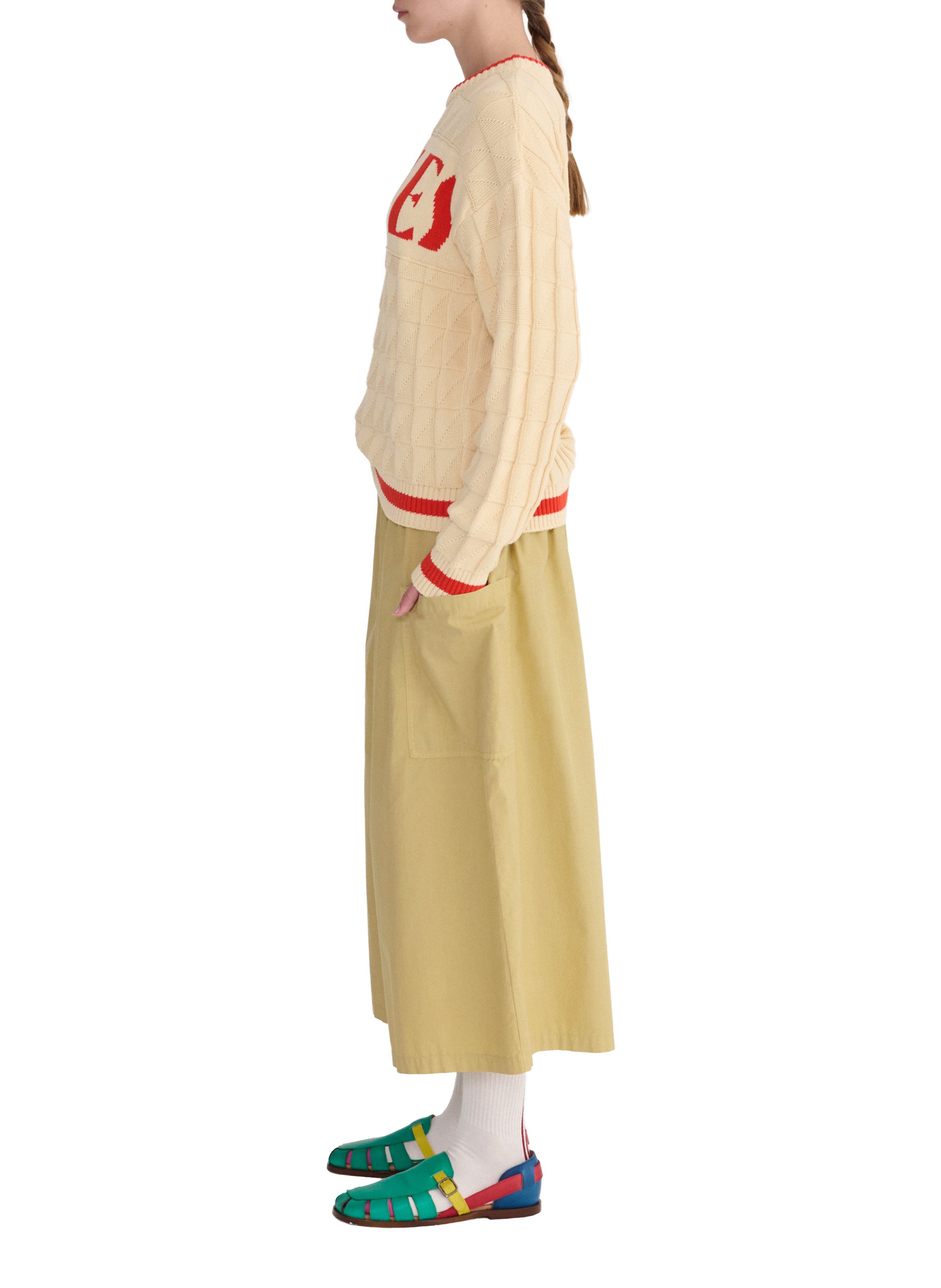 Pantalon ample en coton BOBO CHOSES Vert