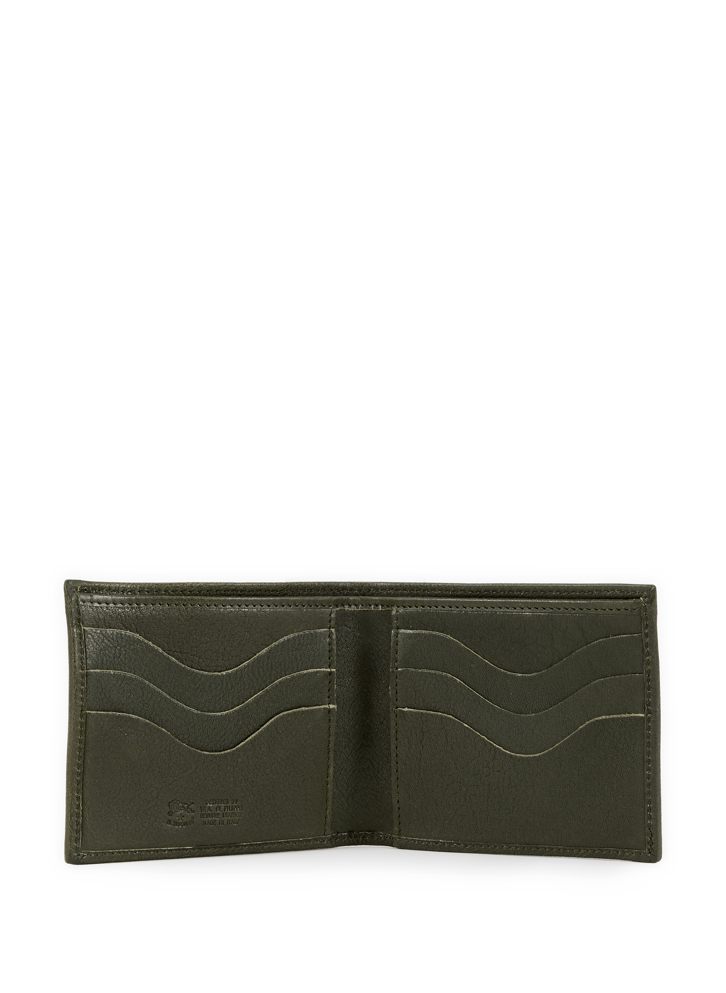  Leather wallet IL BISONTE Khaki