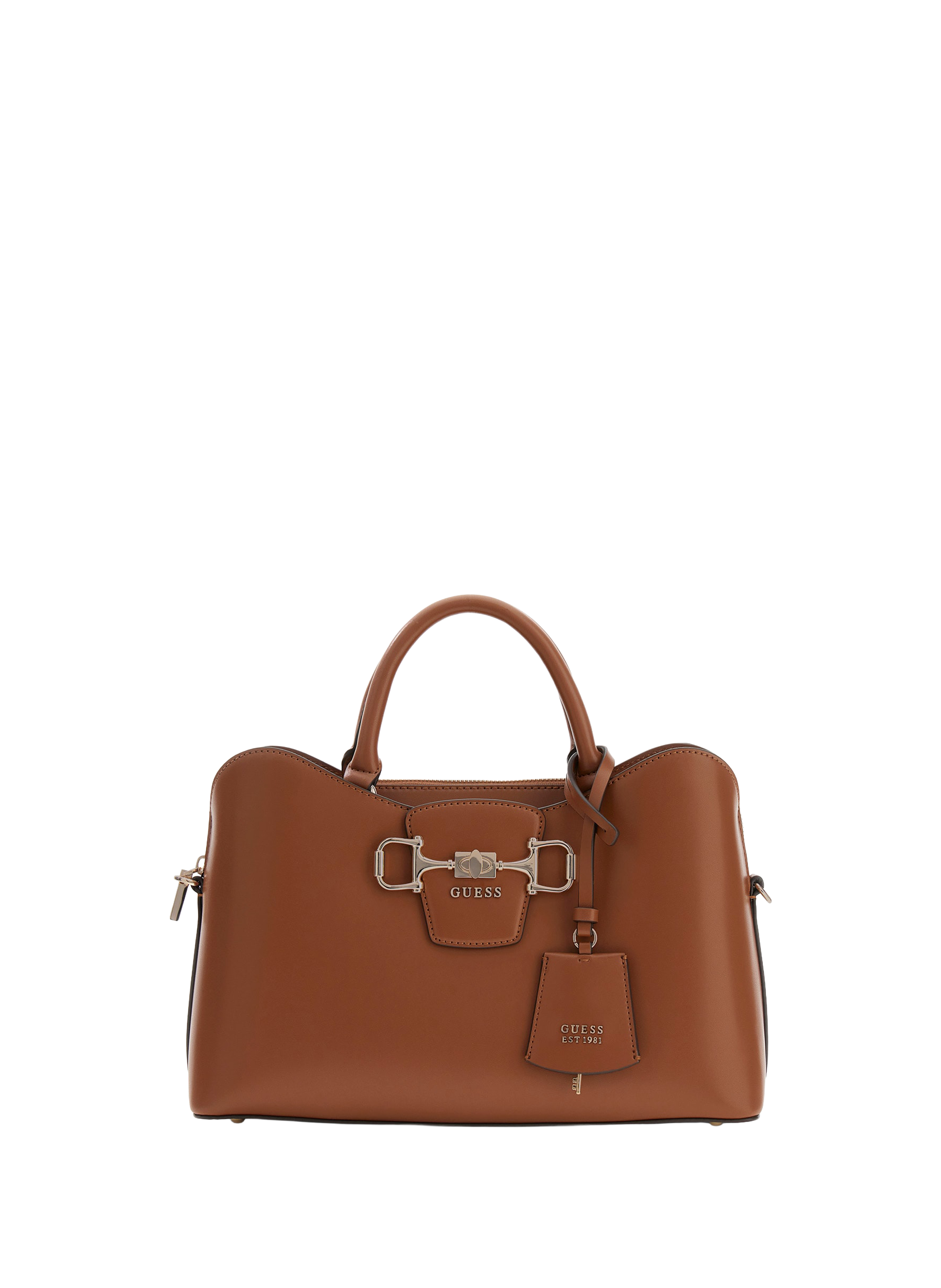 Borsa a mano con tracolla removibile GUESS Marrone