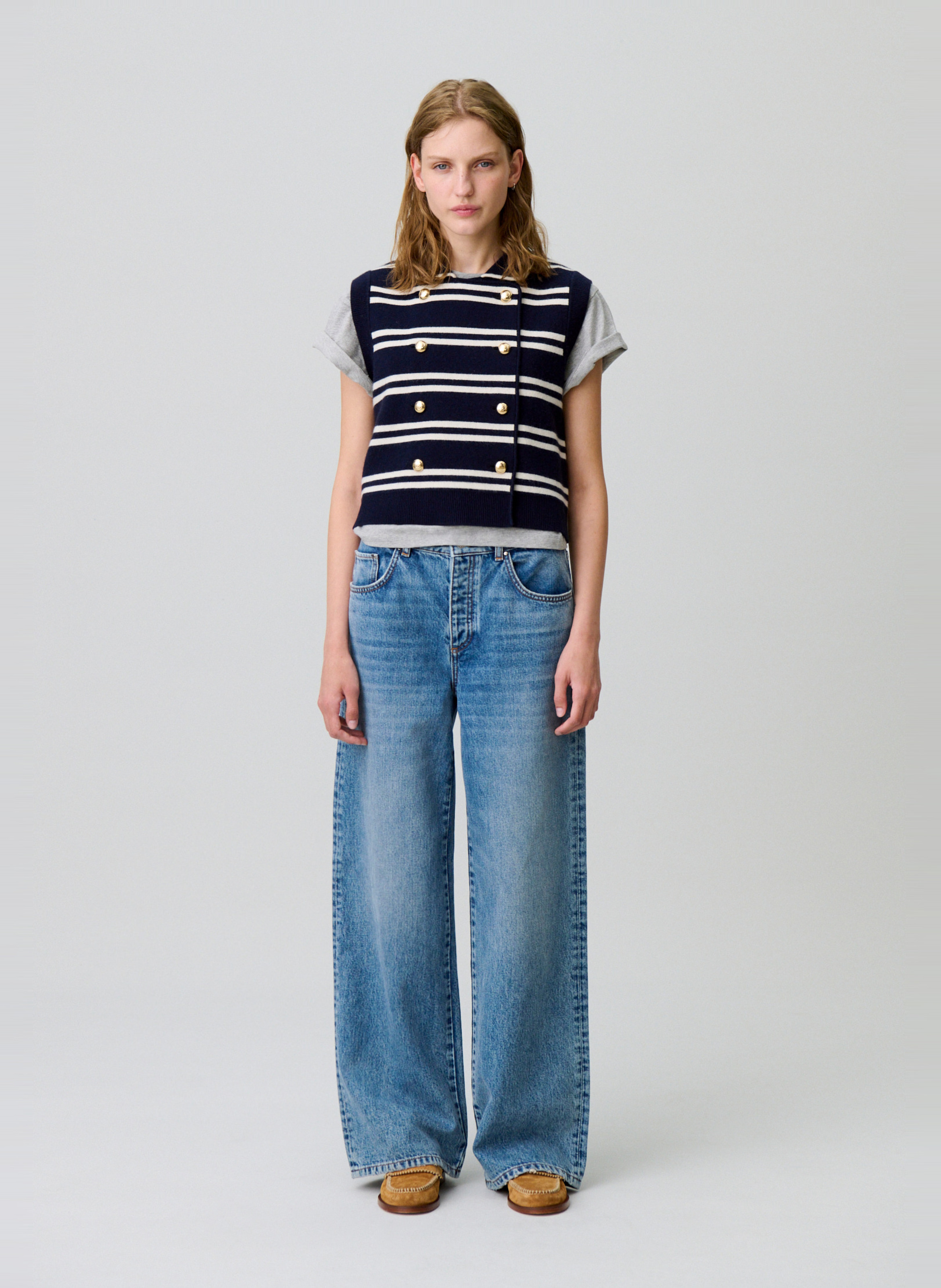 Cardigan col claudine en laine mélangée majacquie CLAUDIE PIERLOT Multicolore