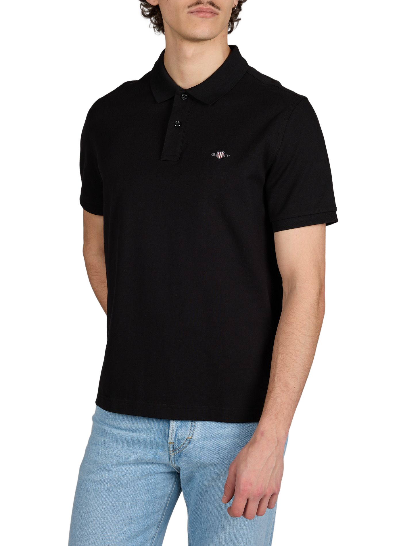  Cotton polo shirt  GANT Black