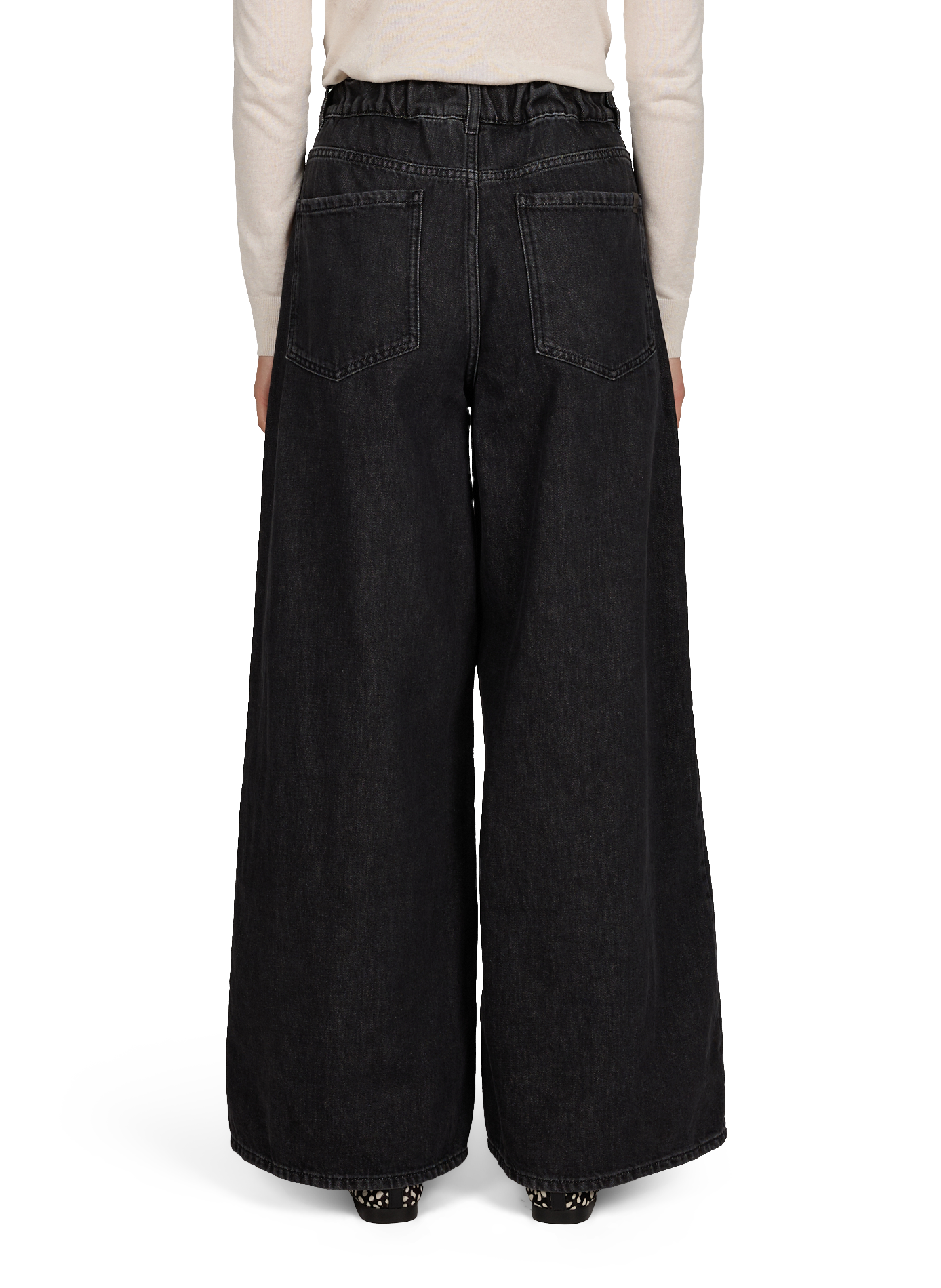 High-waisted wide-leg jeans MAX MARA WEEK END Black