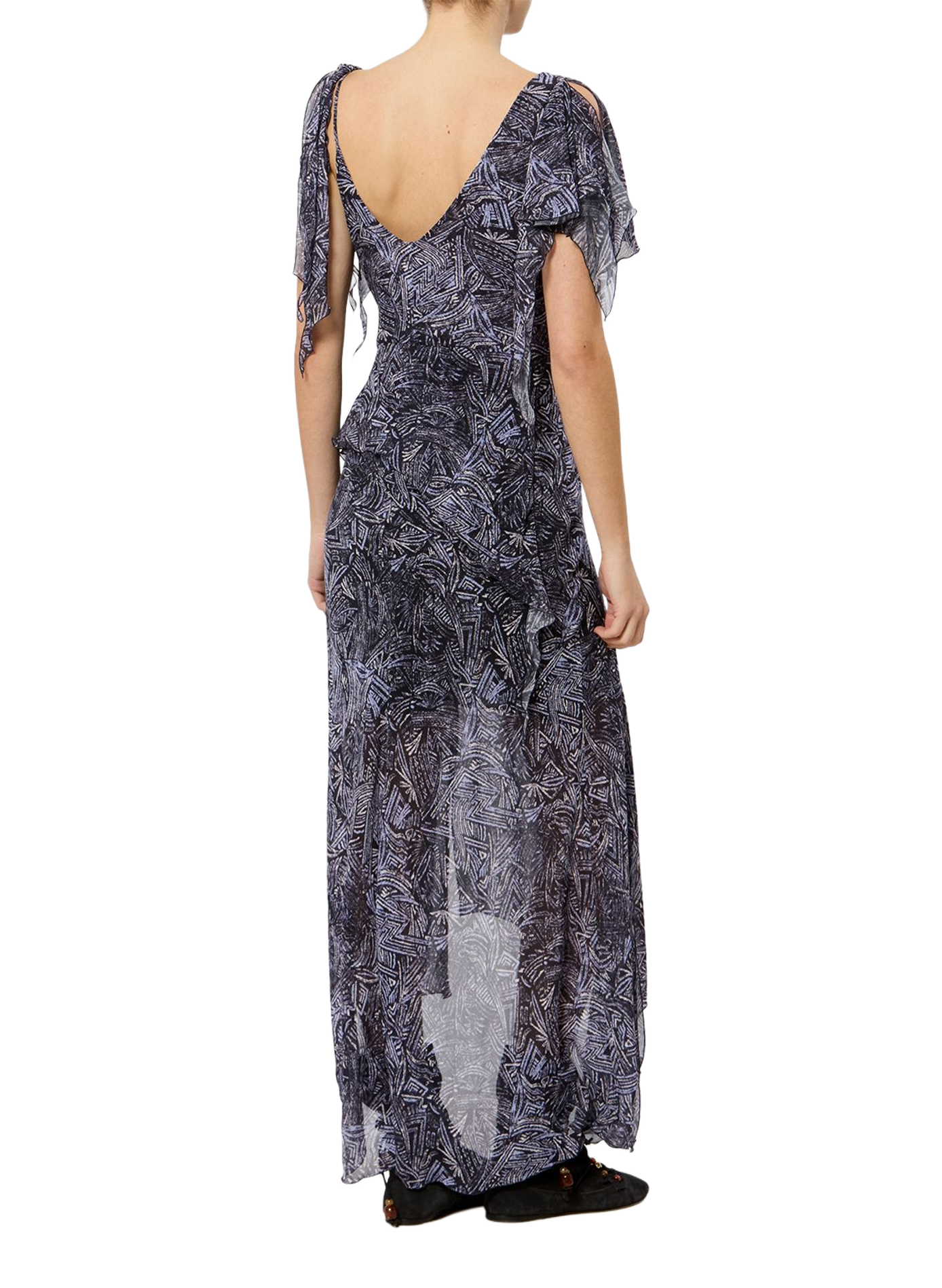 Tylena asymmetric long silk dress ISABEL MARANT Blue
