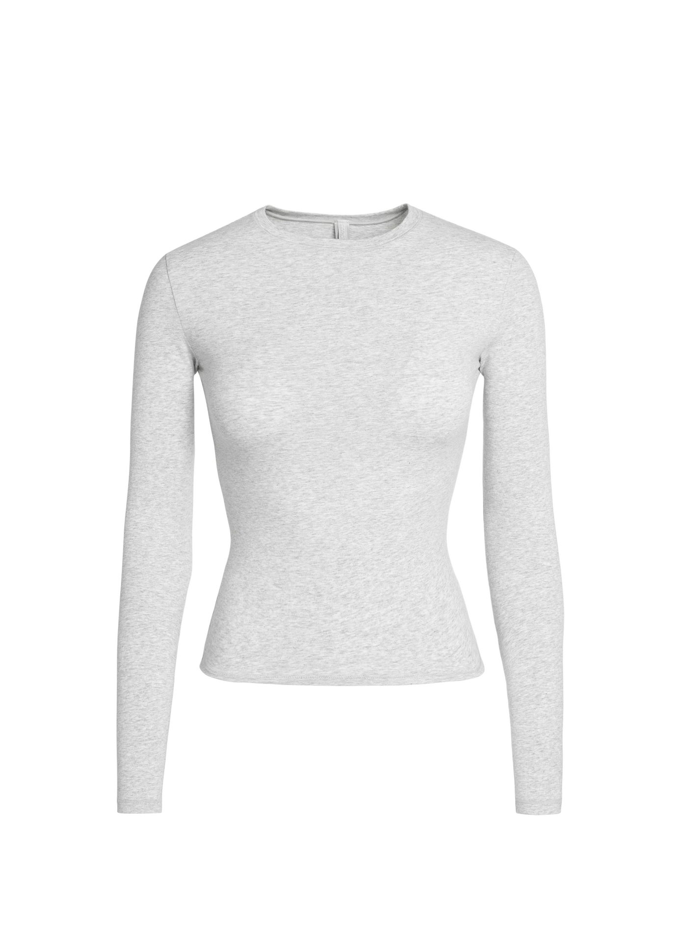 T-shirt manches longues à col rond en coton mélangé SKIMS Grey