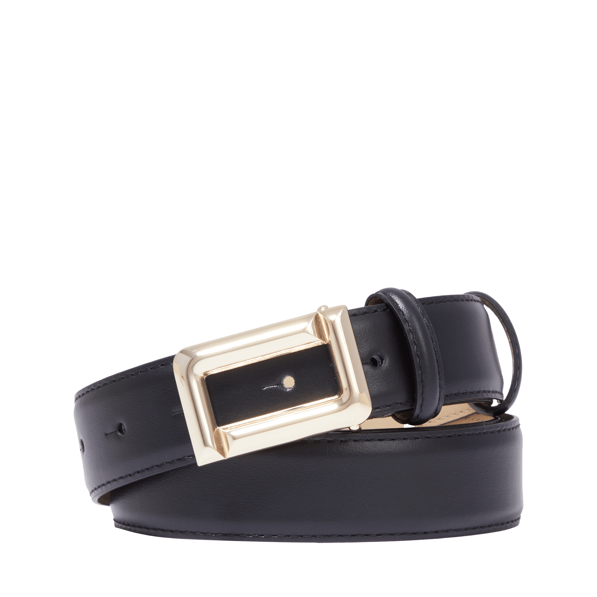 Reversible 30mm buckle belt angèle by lancel in leather LANCEL Black