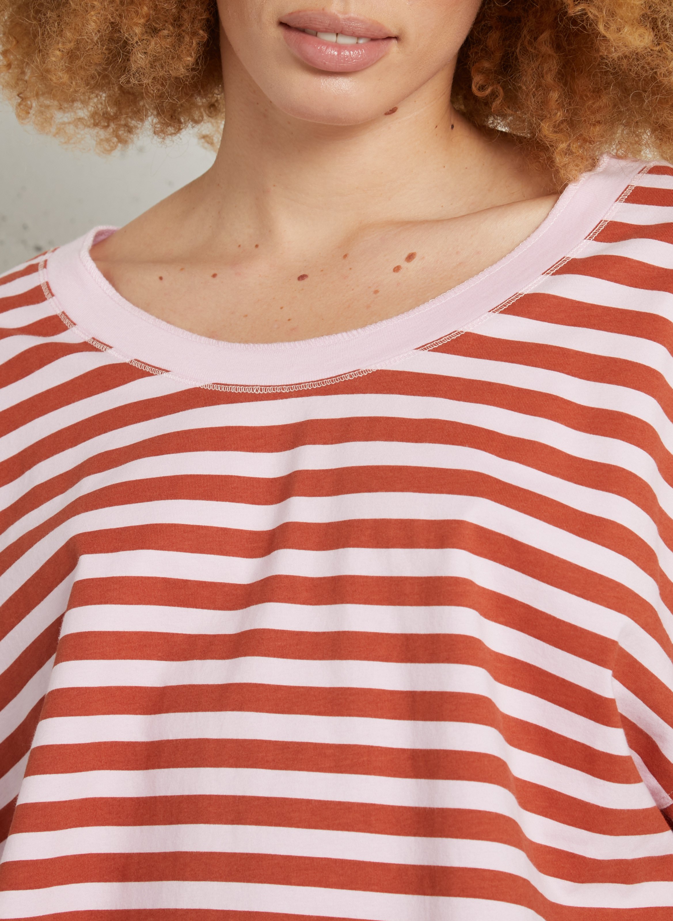 T-shirt oversize en coton gixy AMERICAN VINTAGE Rouge