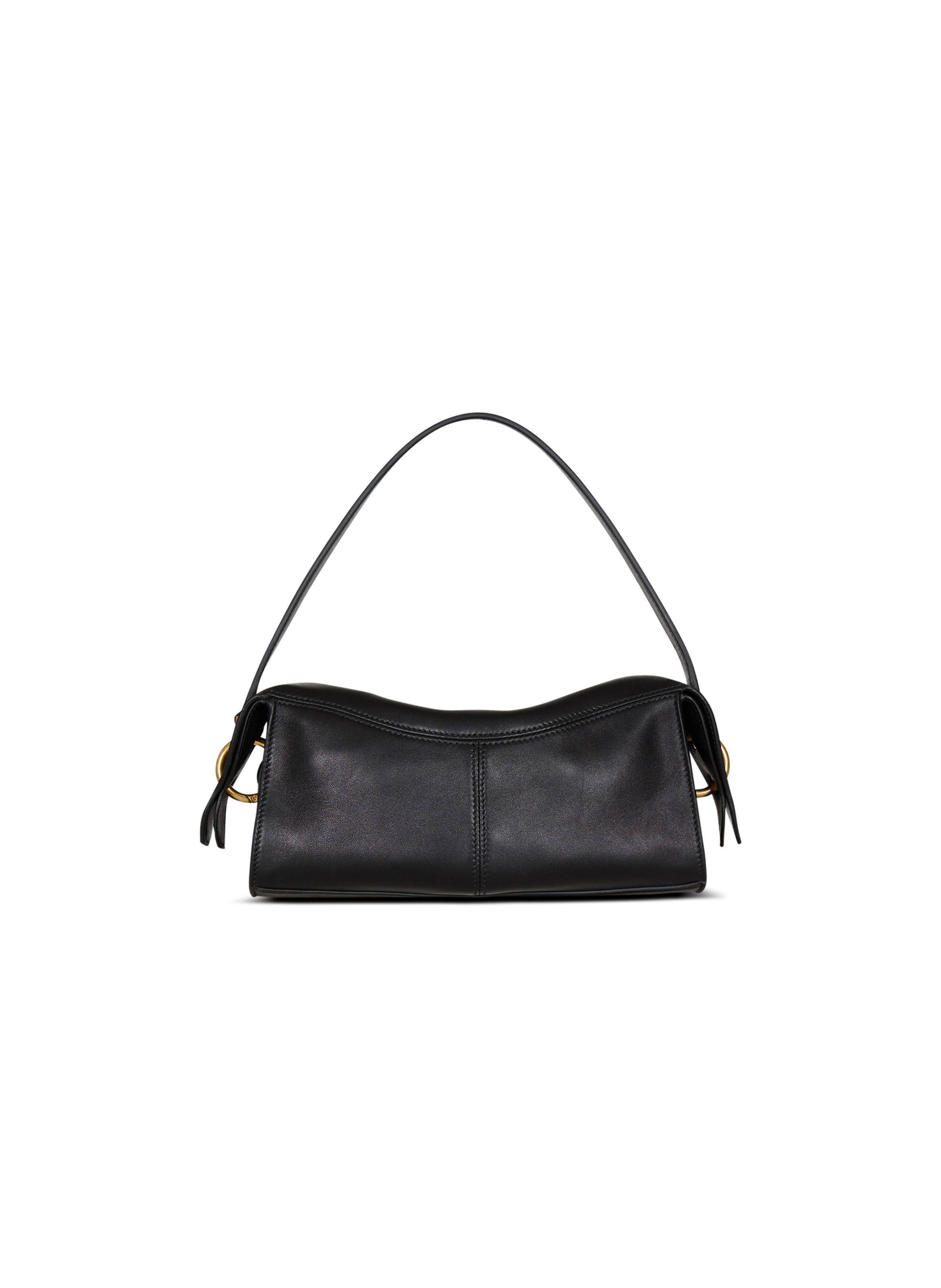 Sac pulse small en cuir lisse BALMAIN Noir