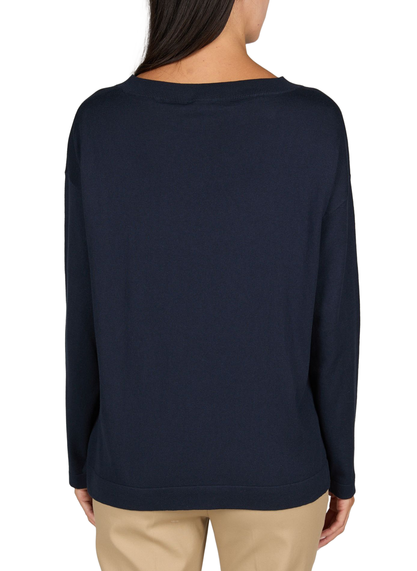 Round neck sweater in silk and cotton MAX MARA WEEK END Blue