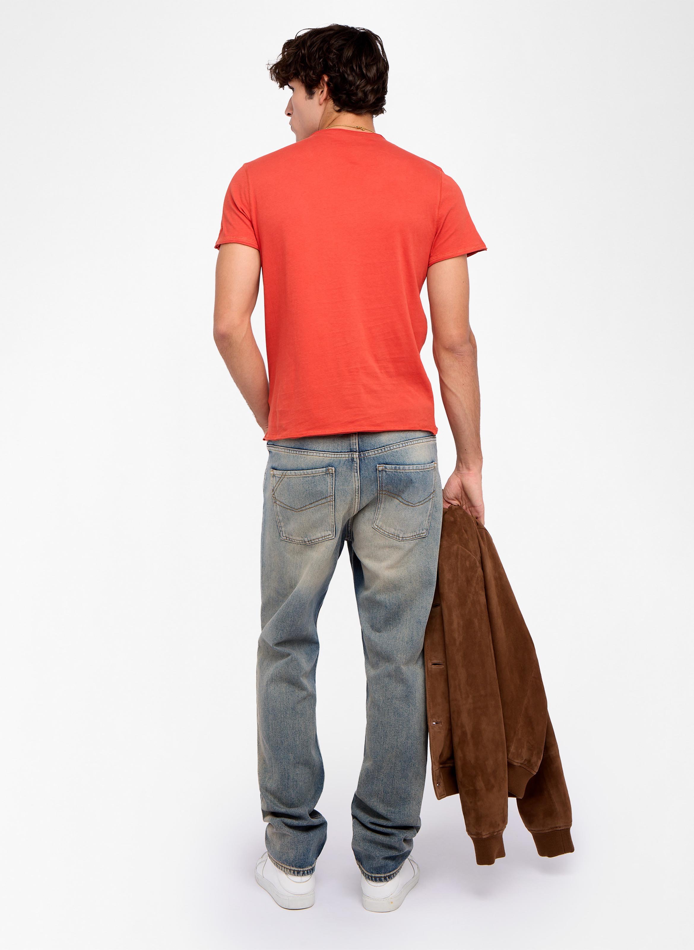 Tee-shirt droit en coton monastir ZADIG&VOLTAIRE Orange