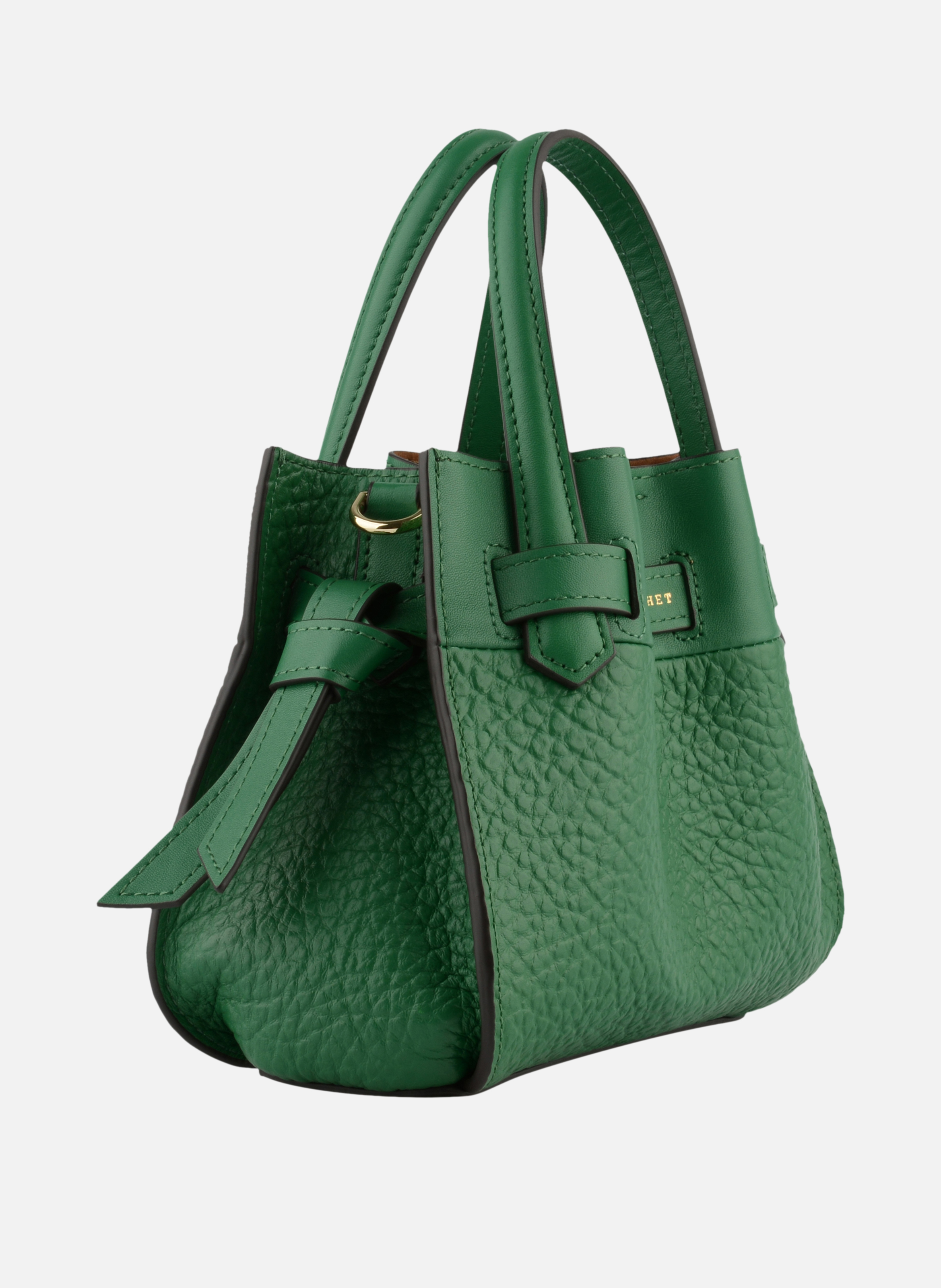 Blossom | sac à main nano en cuir de vachette | Vert POURCHET Femme