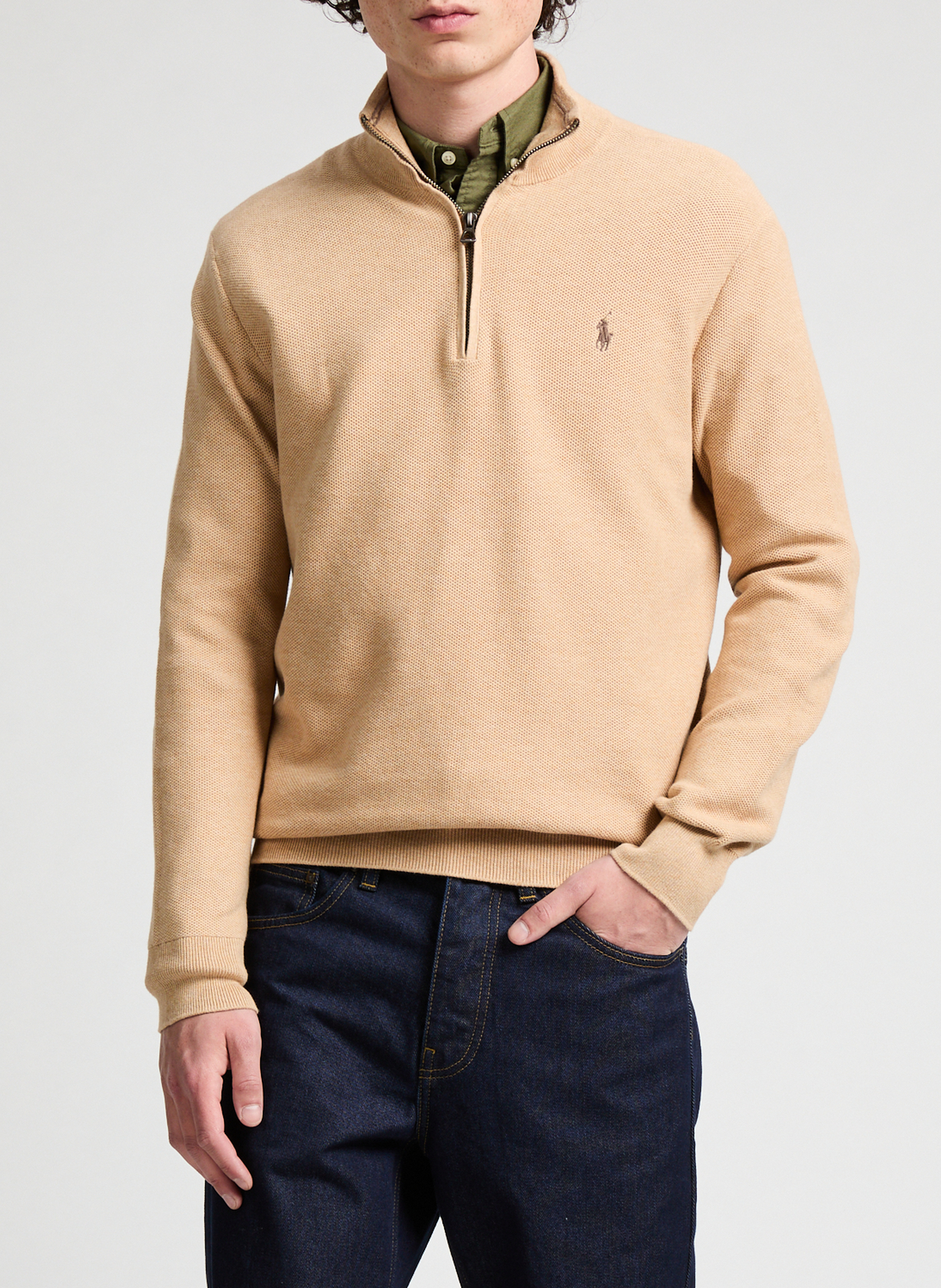 Pull en coton POLO RALPH LAUREN Marron