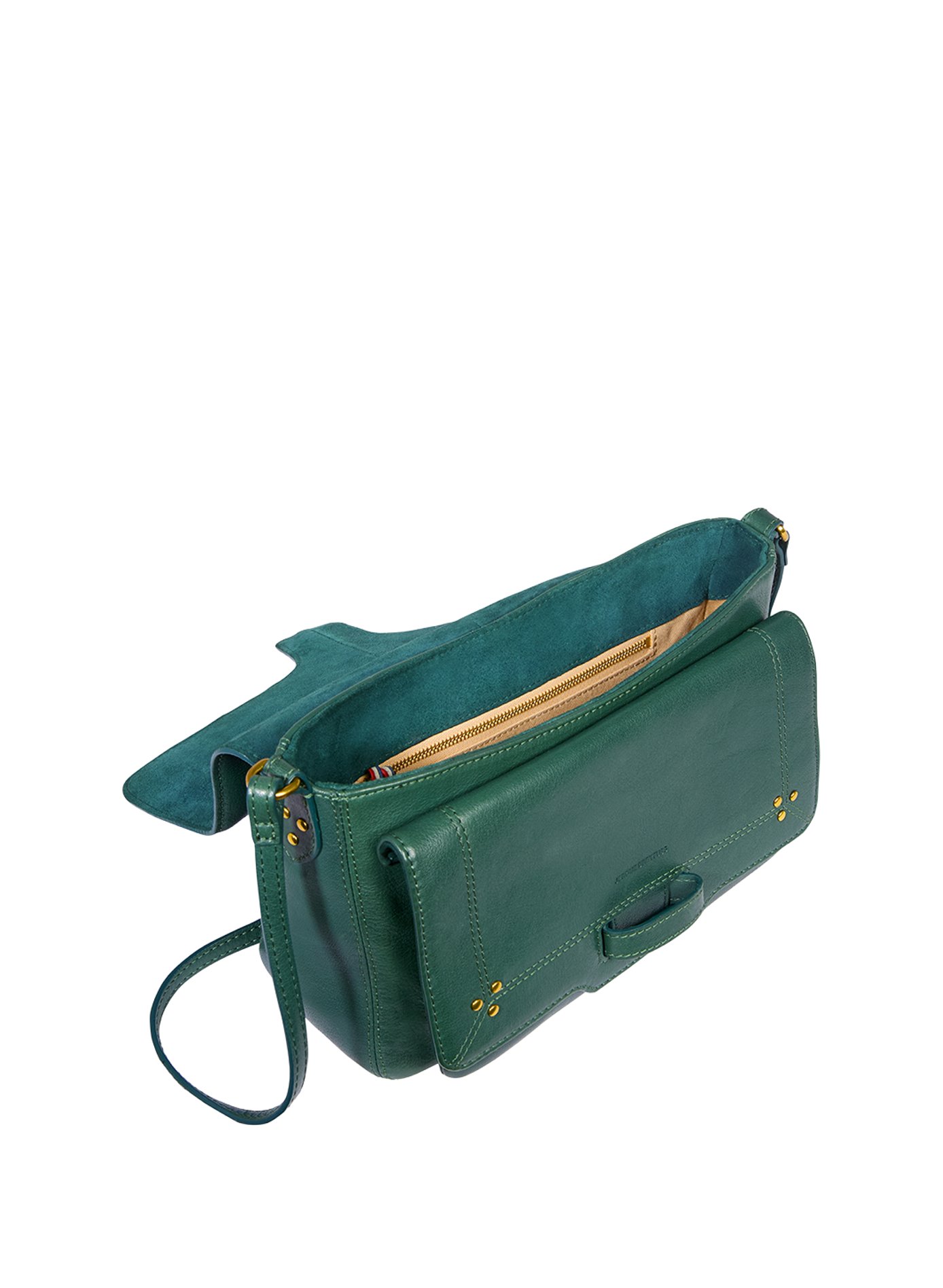 Sac épaule en cuir grainé JÉRÔME DREYFUSS Vert