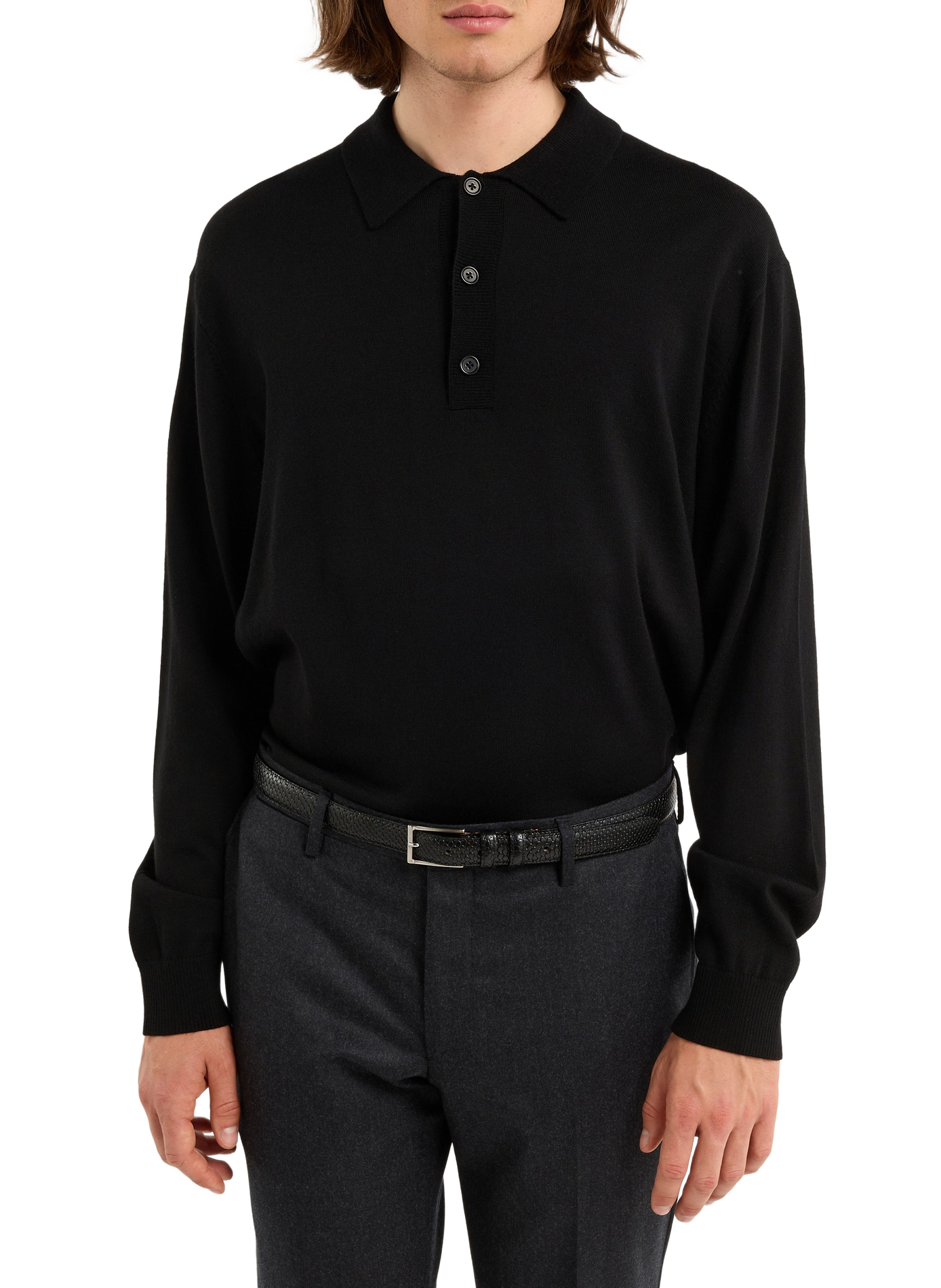 Pull Arnau en laine mérinos  | Noir SAISON 1865 Homme