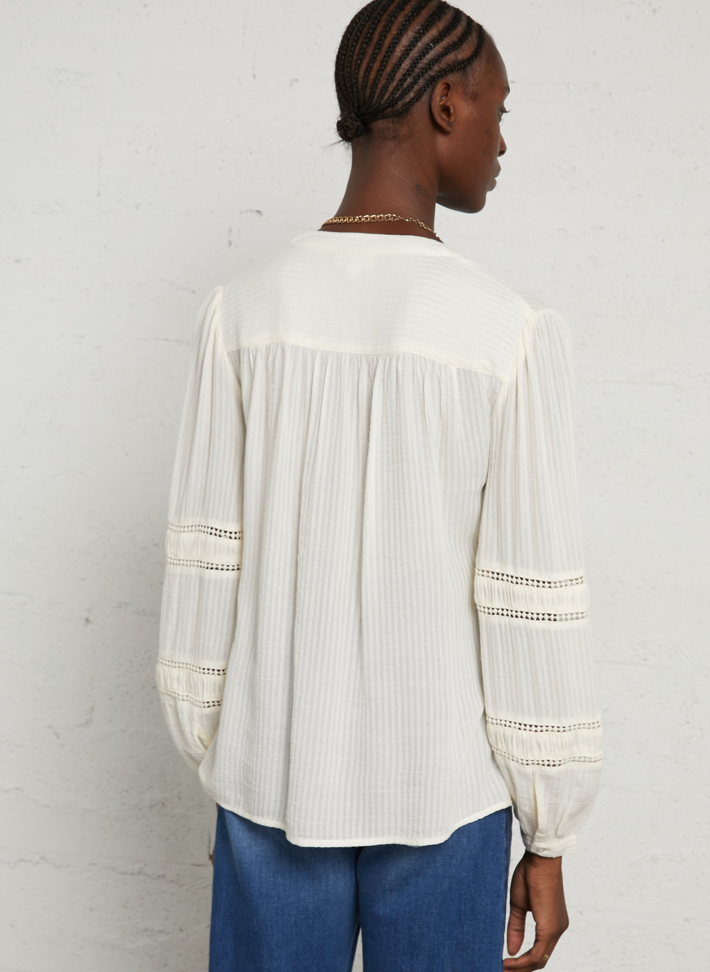 Maison 123 Maison 123 Blouse col rond avec broderie maya