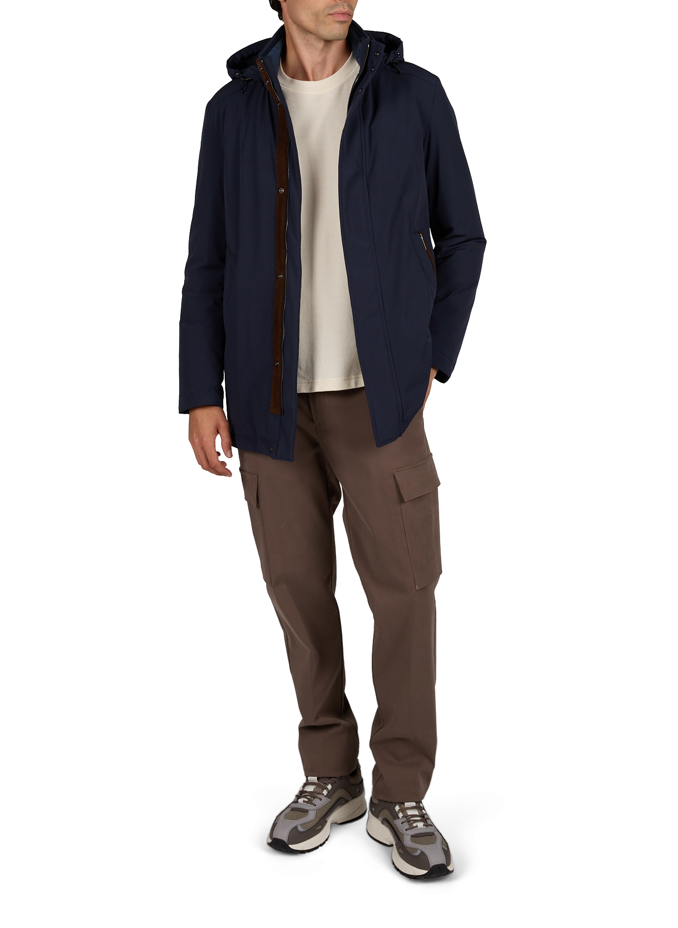 Halflange parka met capuchon PAUL & SHARK Blauw