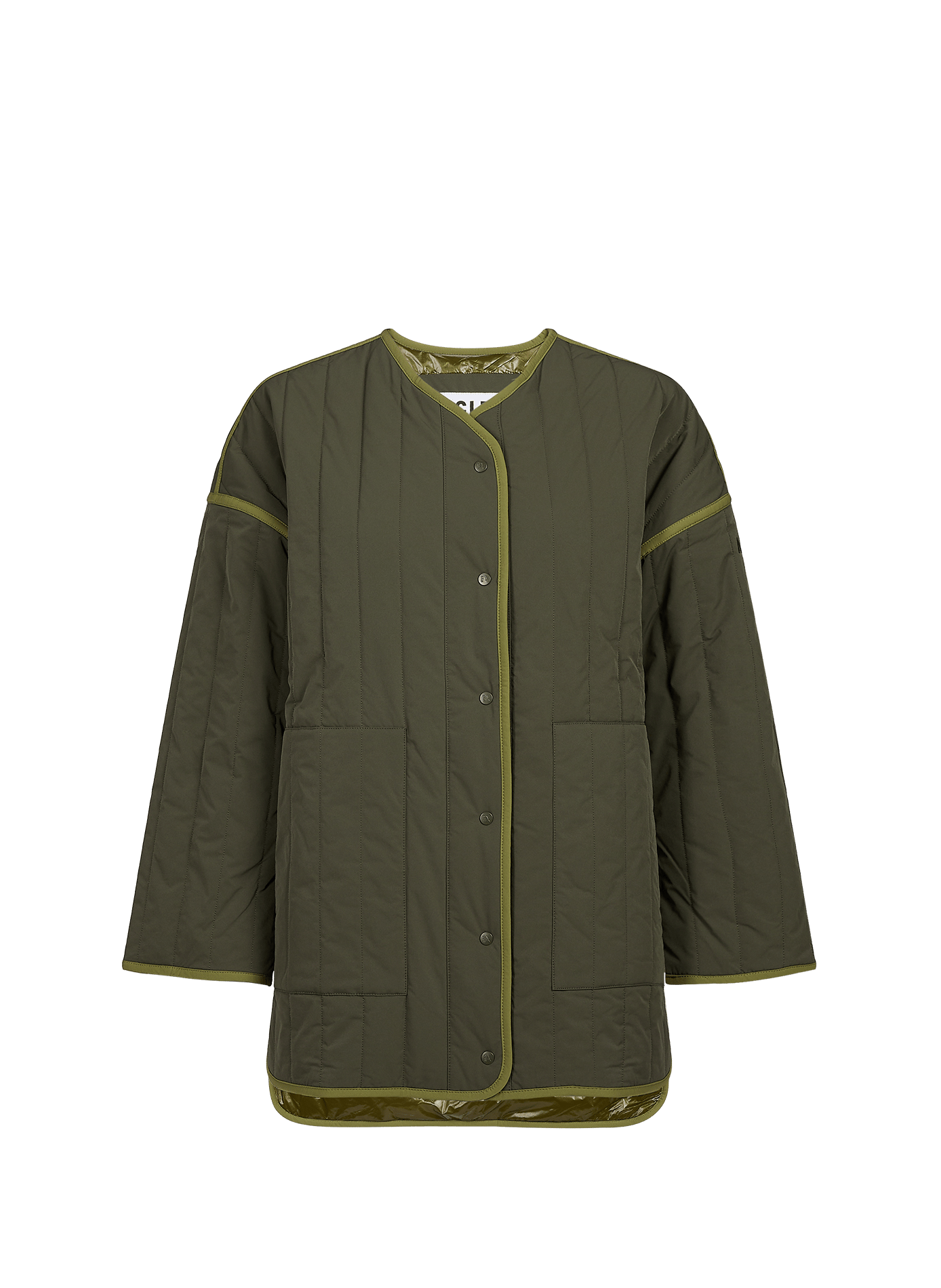 Quilted long sleeve jacket AIGLE Khaki