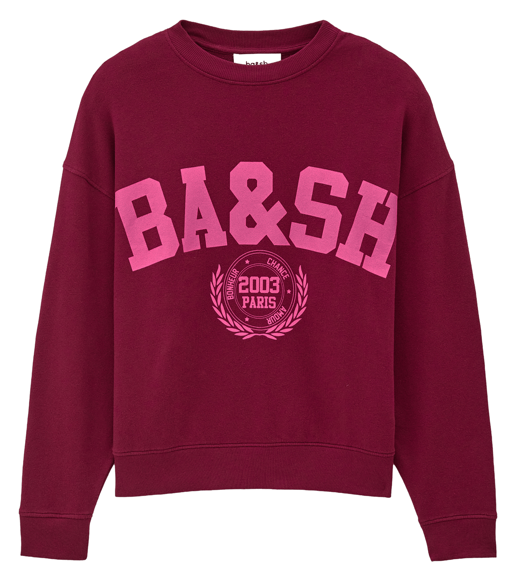 Trui met bedrukt logo van gemengd katoen Benjamin BA&SH Roze