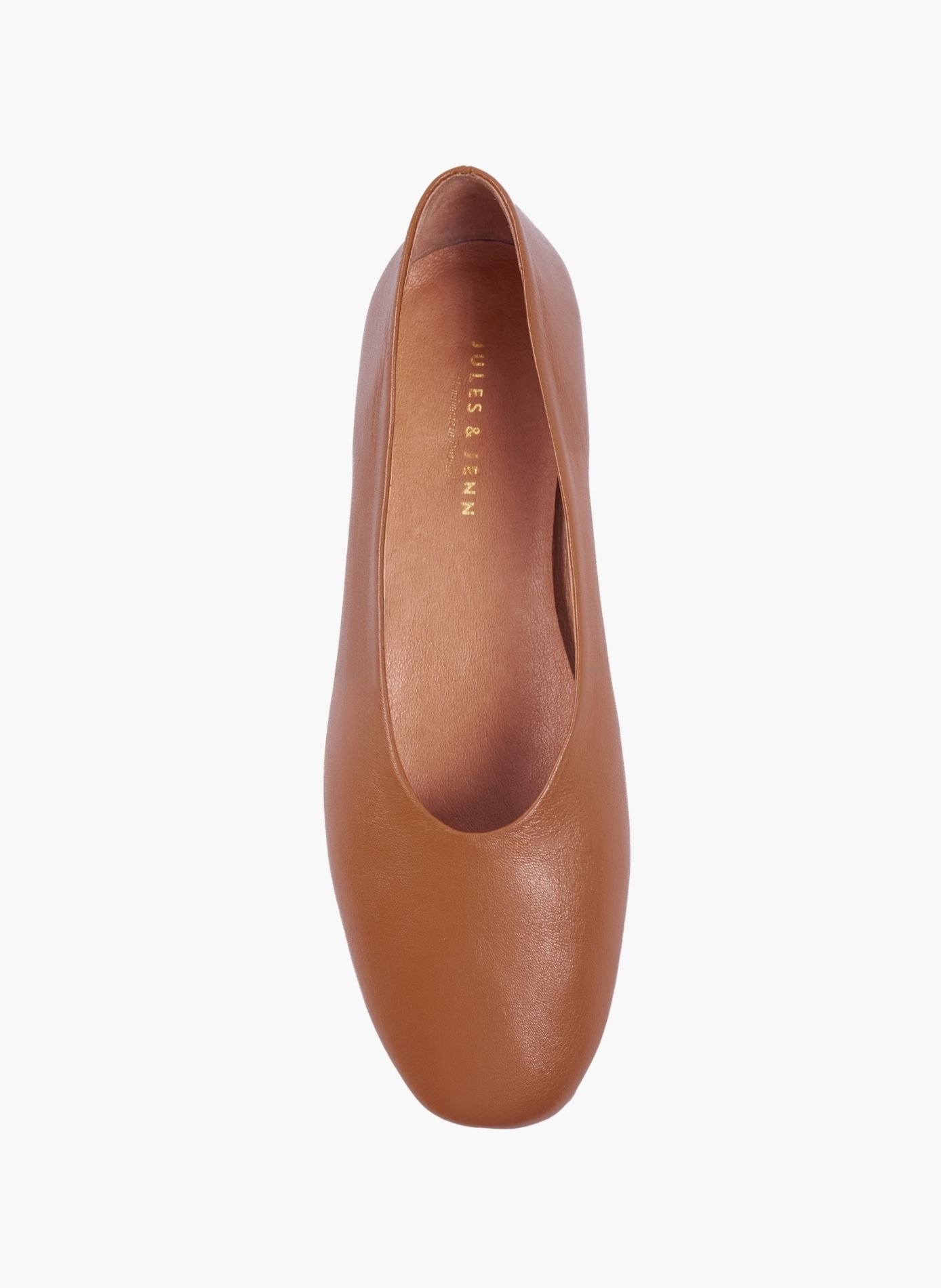Ballerines souples paola cuir JULES & JENN Marron