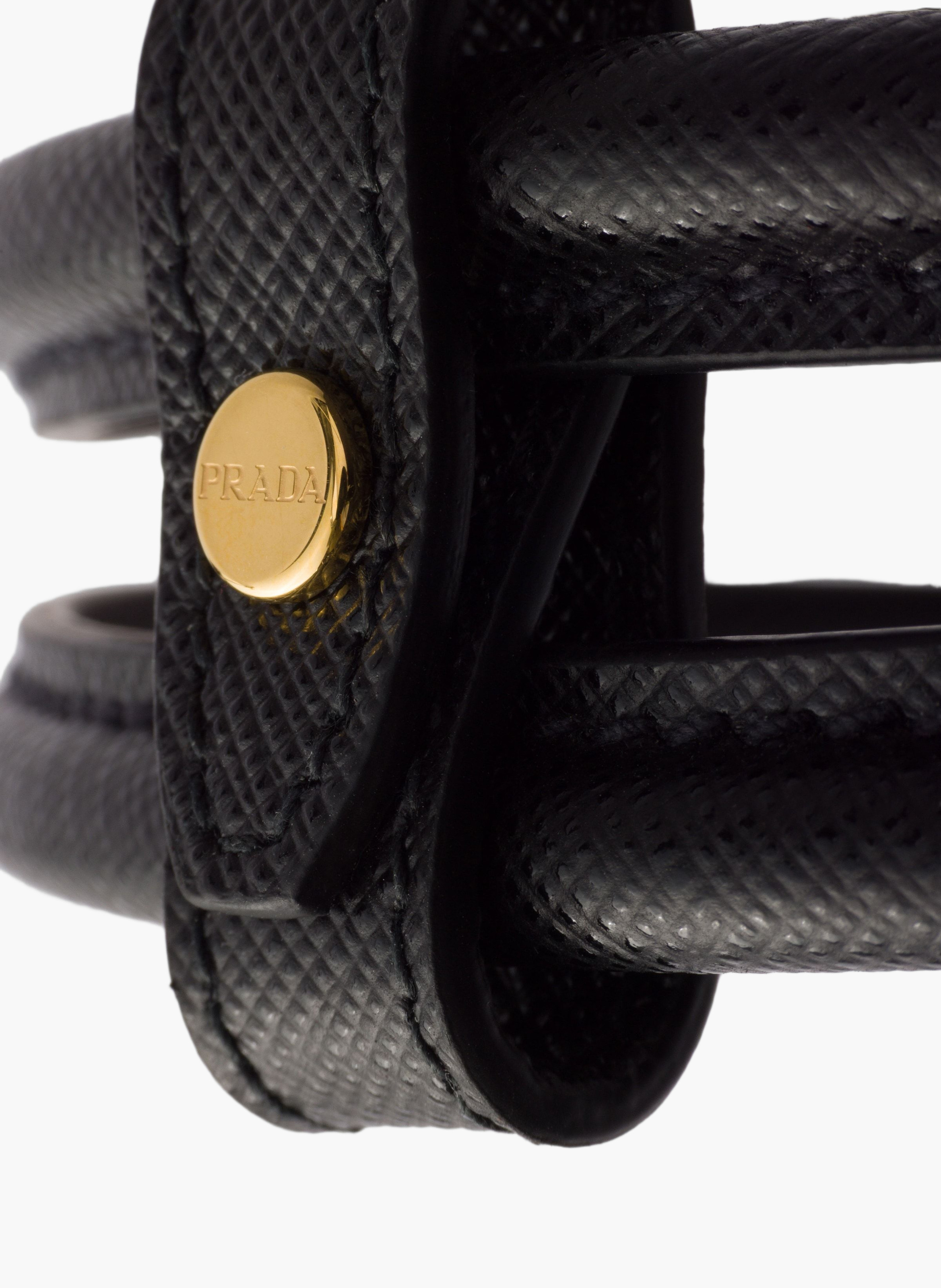 Mini sac prada galleria en cuir saffiano PRADA Noir
