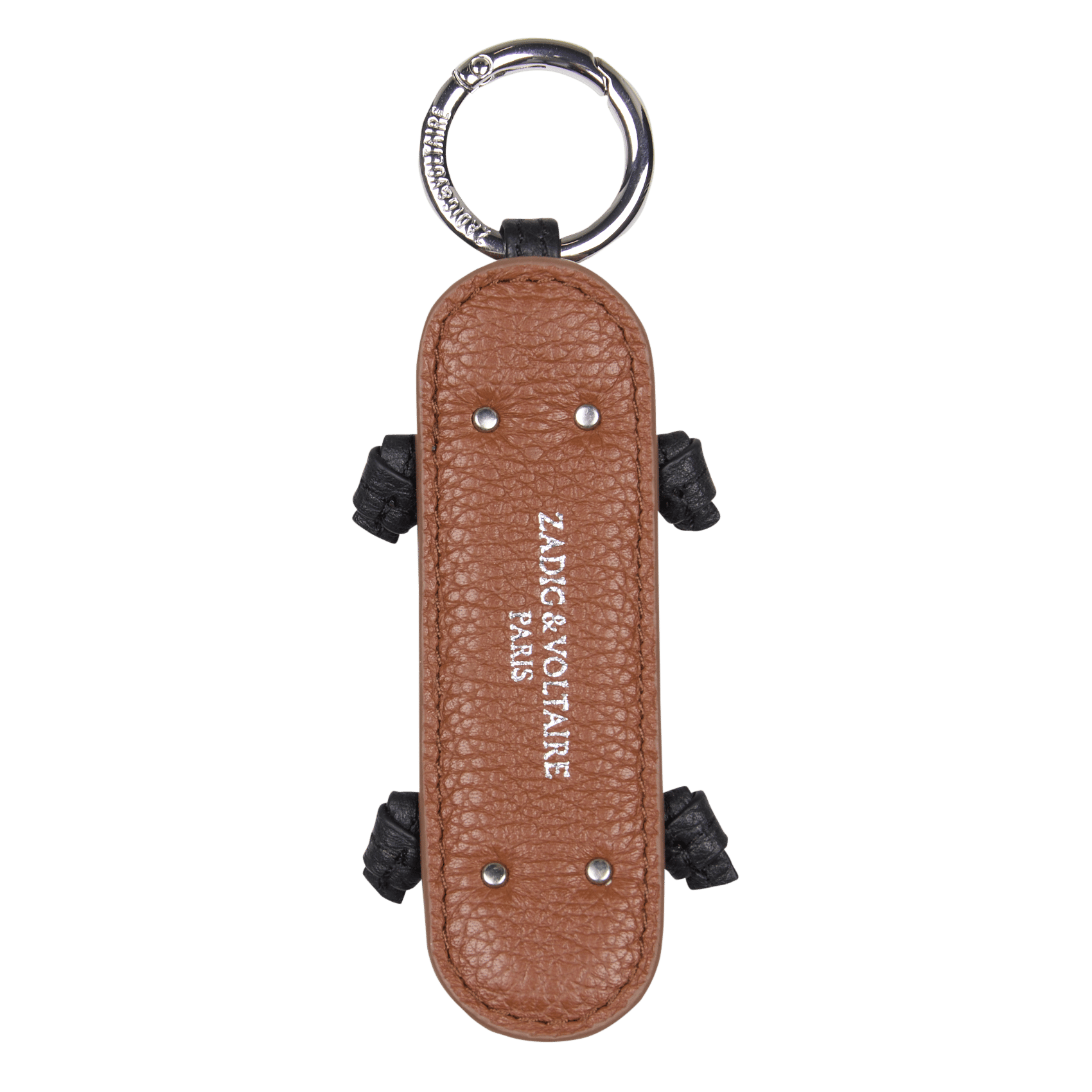 Porte clé en cuir keyring ZADIG&VOLTAIRE Marron