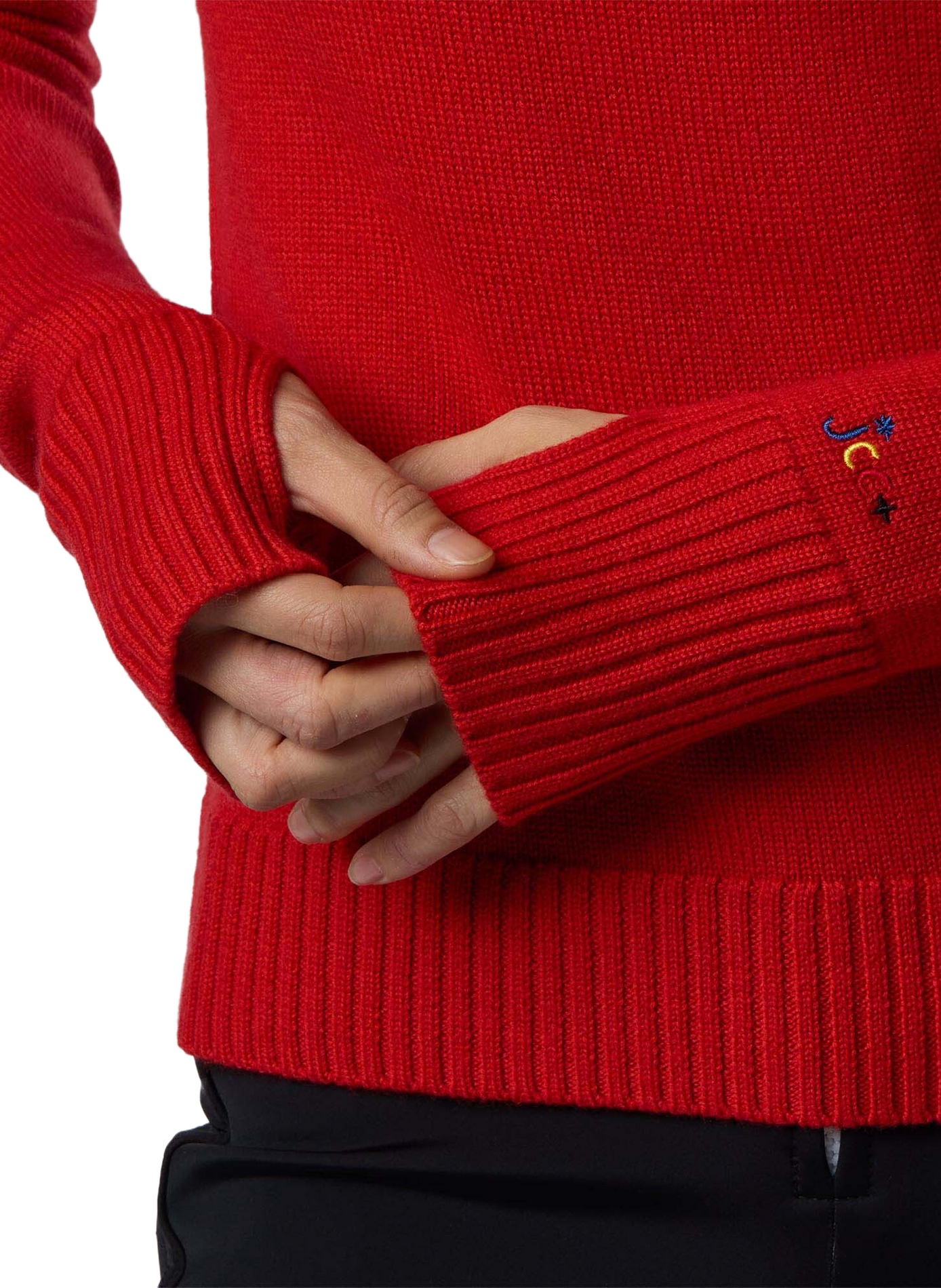 Merino wool zip neck jumper ROSSIGNOL Red