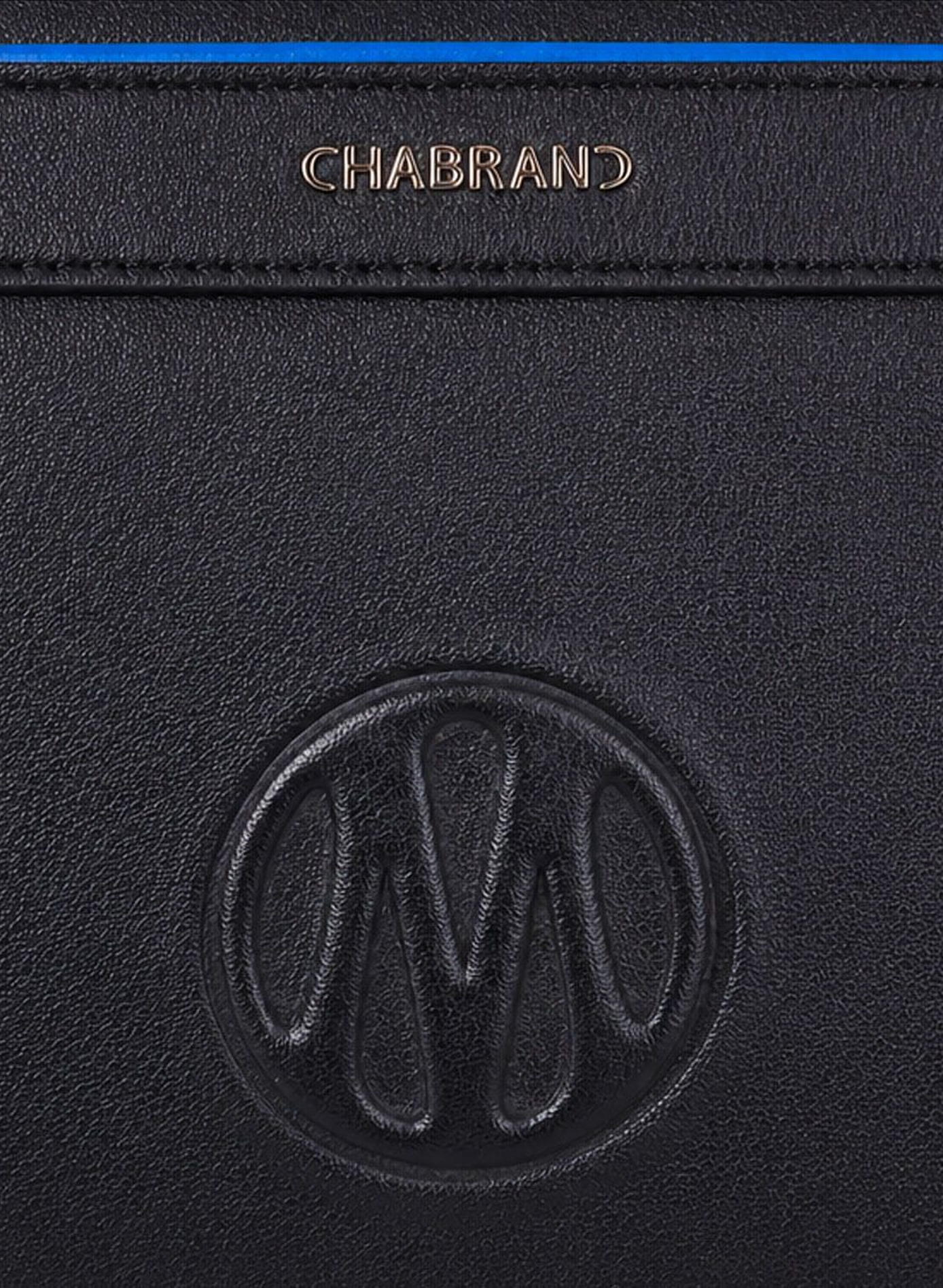 OM x Chabrand leather crossbody bag CHABRAND Black