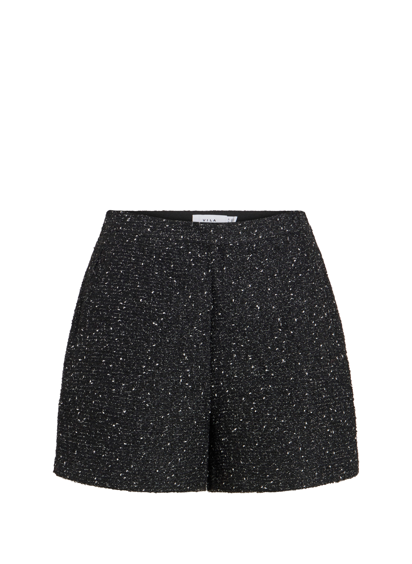 Short droit en tweed VILA Schwarz
