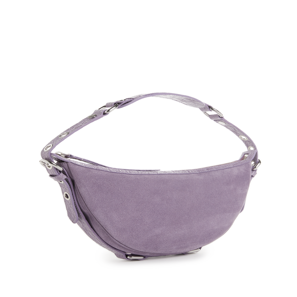 By Far Gib Leather Shoulder Bag In Purple