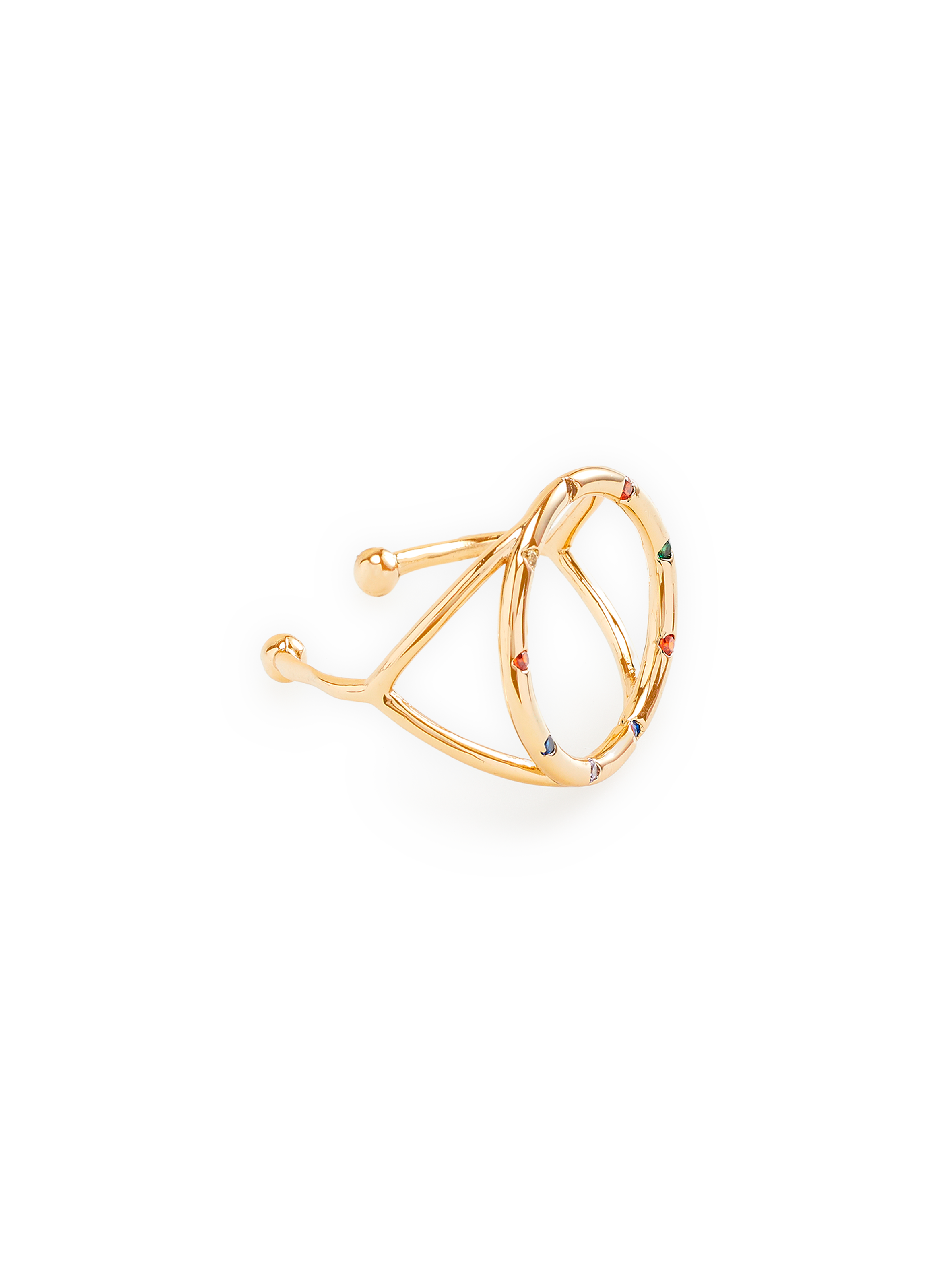 Bague avec cristaux AU PRINTEMPS PARIS Doré