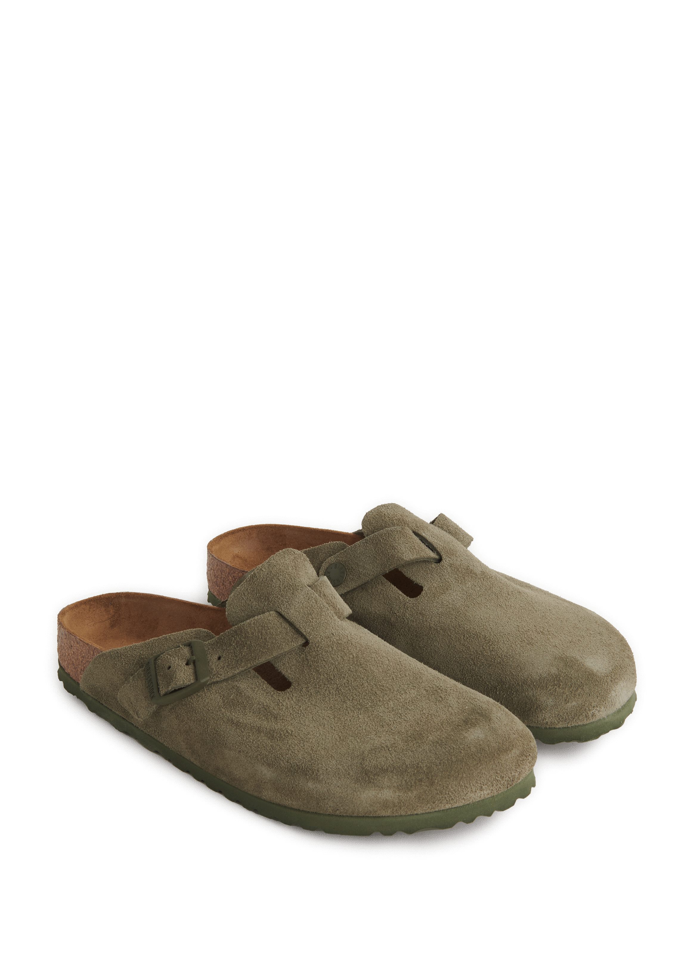 Boston suede leather mules BIRKENSTOCK Green