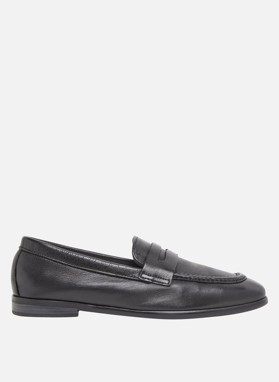 Mocassins à talons plats en cuir aca Noir by JONAK JONAK Mocassins à talons plats en cuir aca Noir