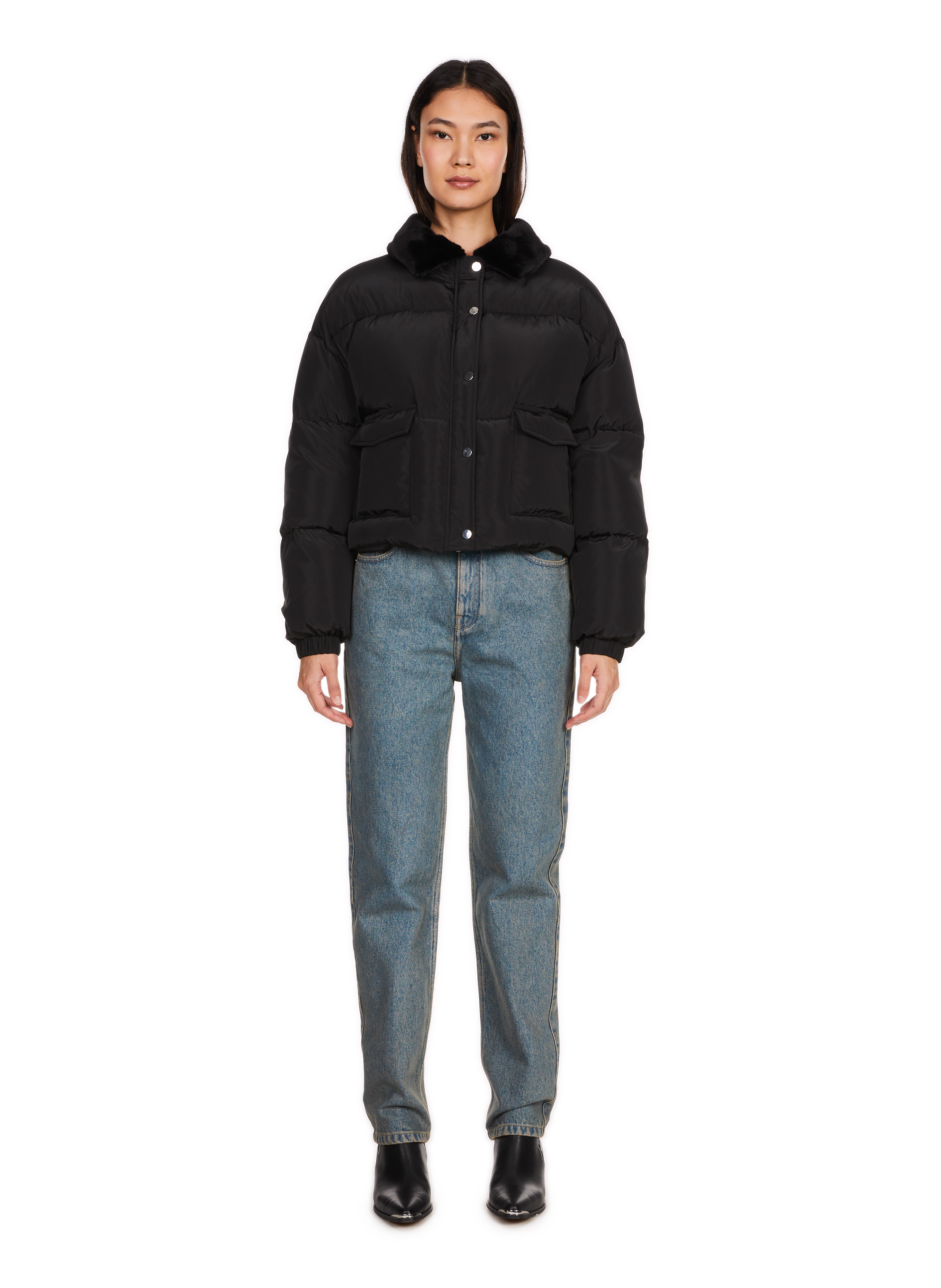 Short quilted down jacket SAISON 1865 Black