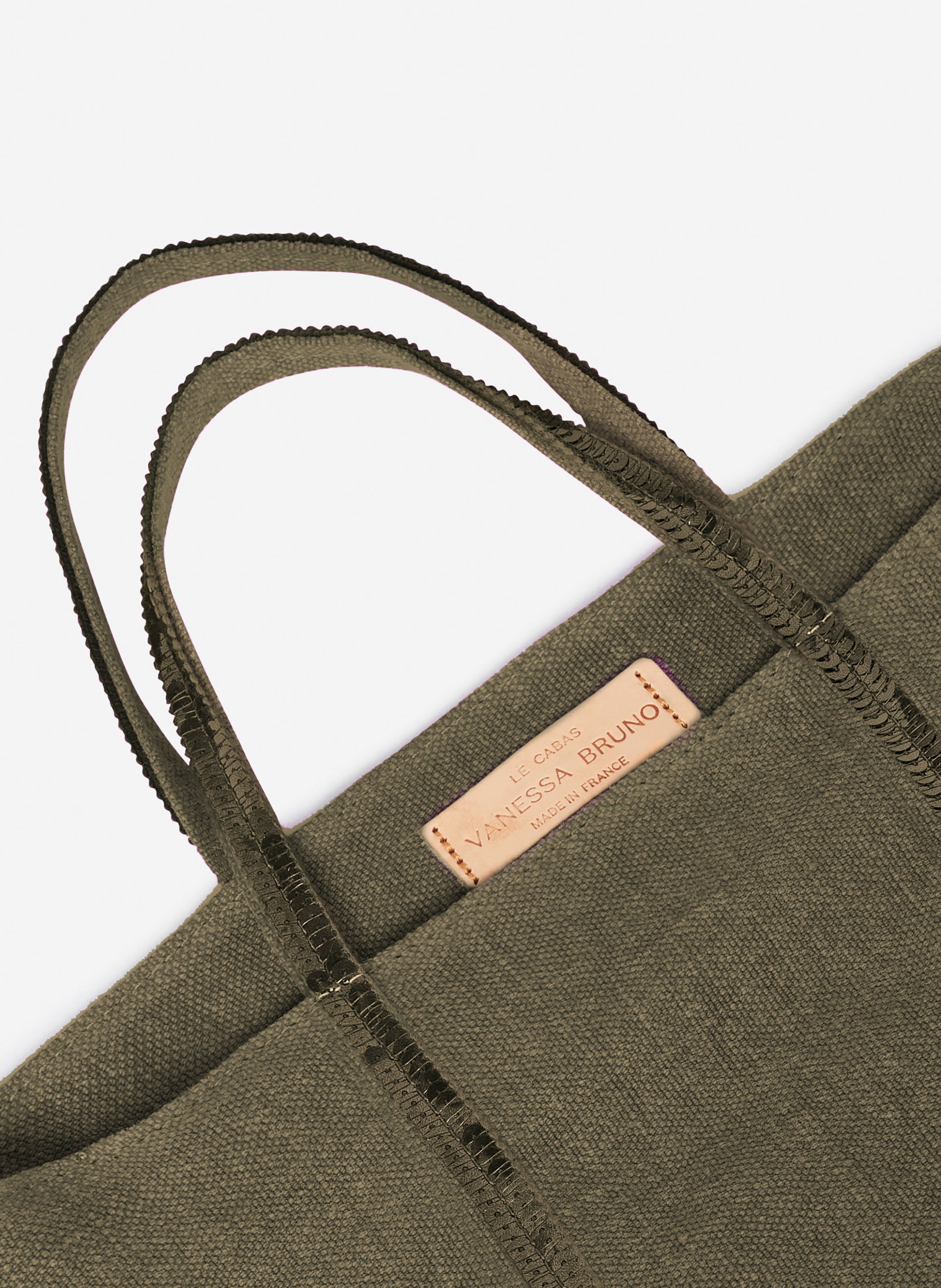 Cabas s en lin VANESSA BRUNO Kaki