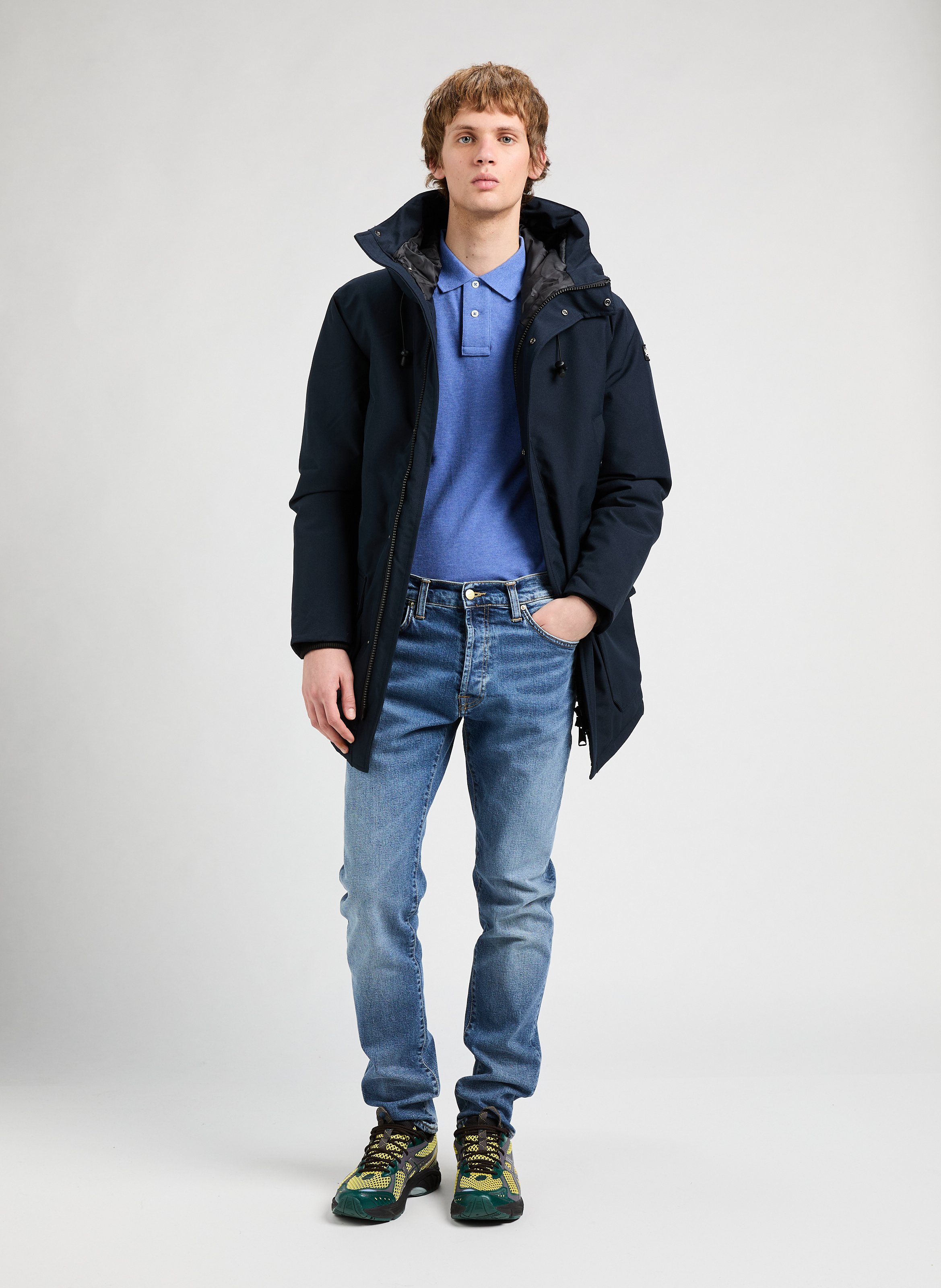 Halflange gewatteerde parka SCHOTT Blauw