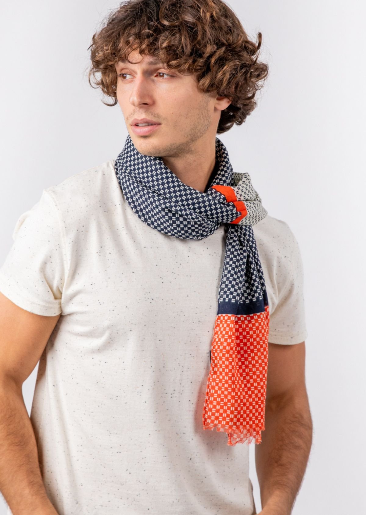 Foulard en coton biologique BILLYBELT Bleu