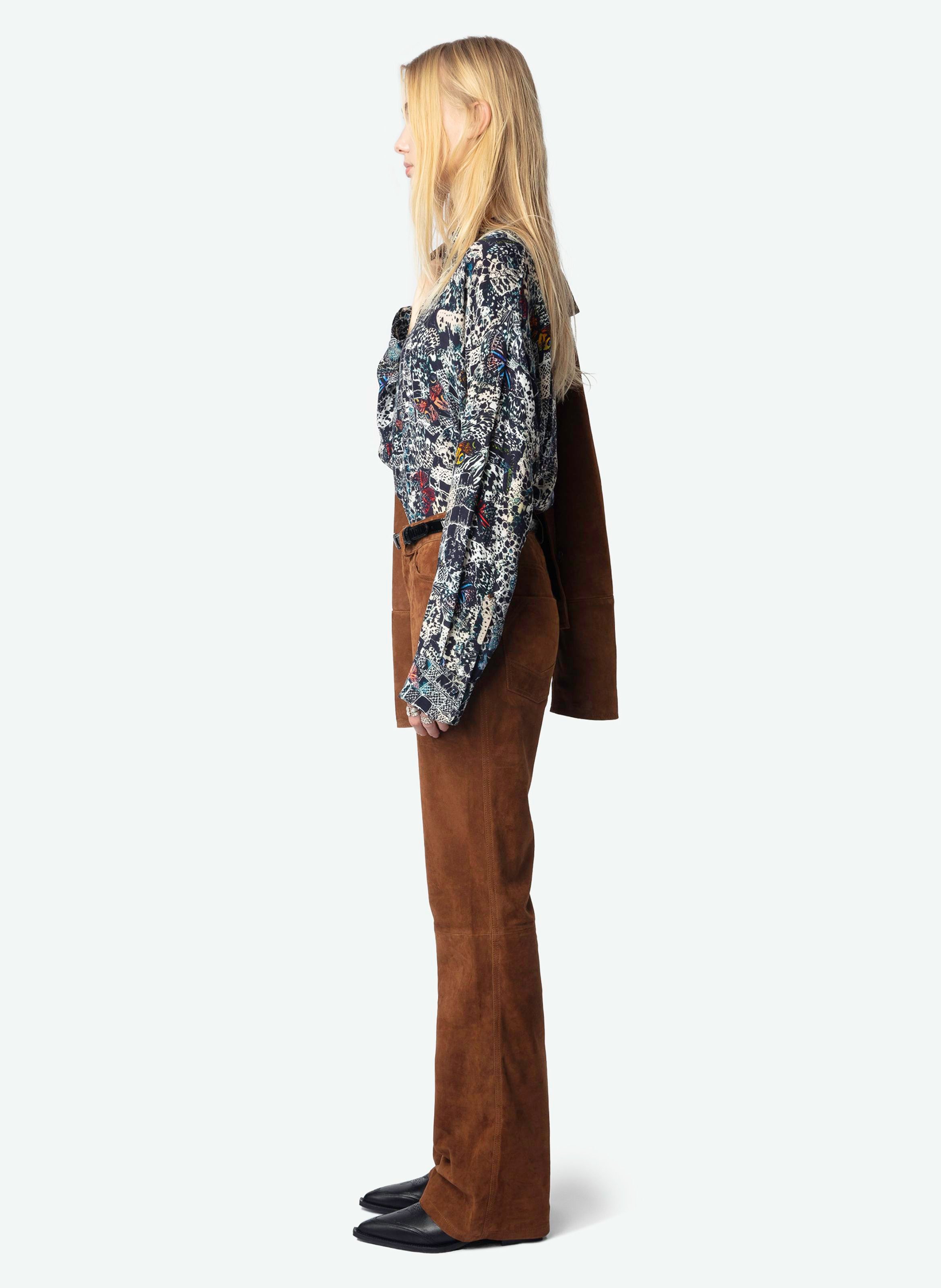 Chemise à col rond imprimée truett ZADIG&VOLTAIRE Bleu