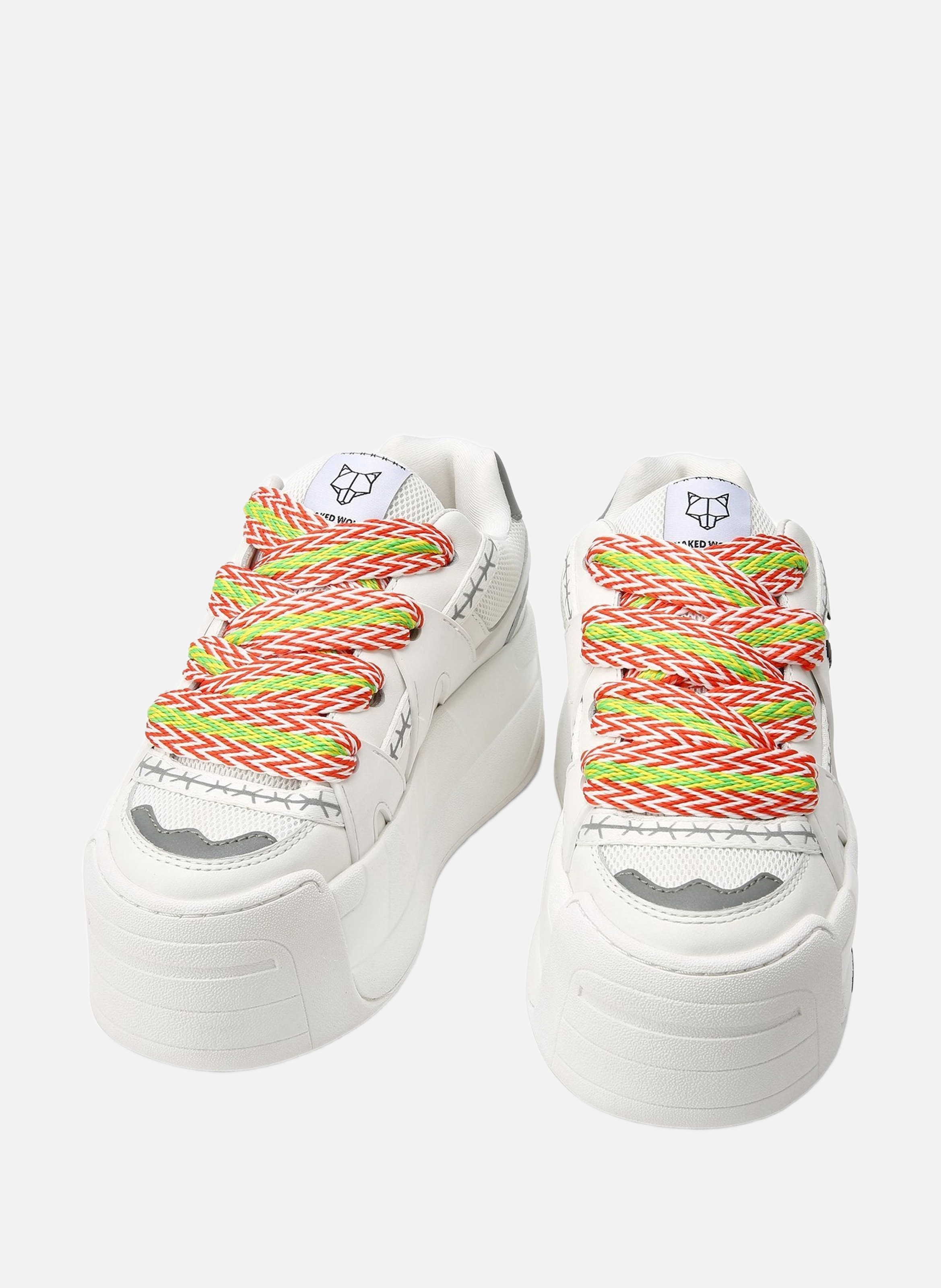 Baskets slider NAKED WOLFE Blanc