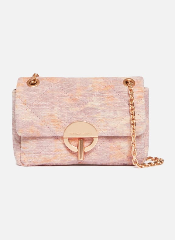 Petit sac moon en coton et jute Violet by VANESSA BRUNO VANESSA BRUNO Petit sac moon en coton et jute Violet