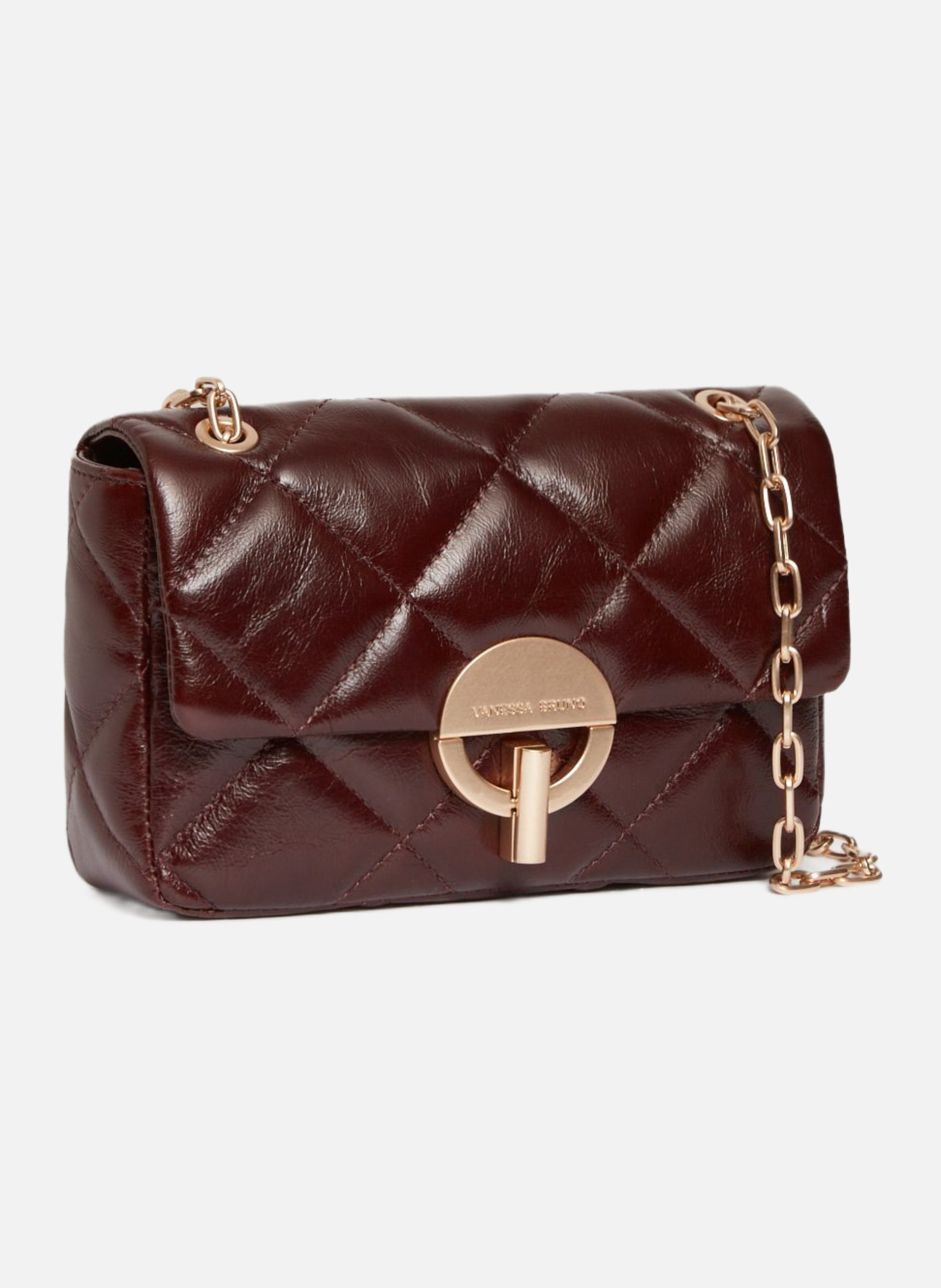 Moyen sac moon en cuir VANESSA BRUNO Marron