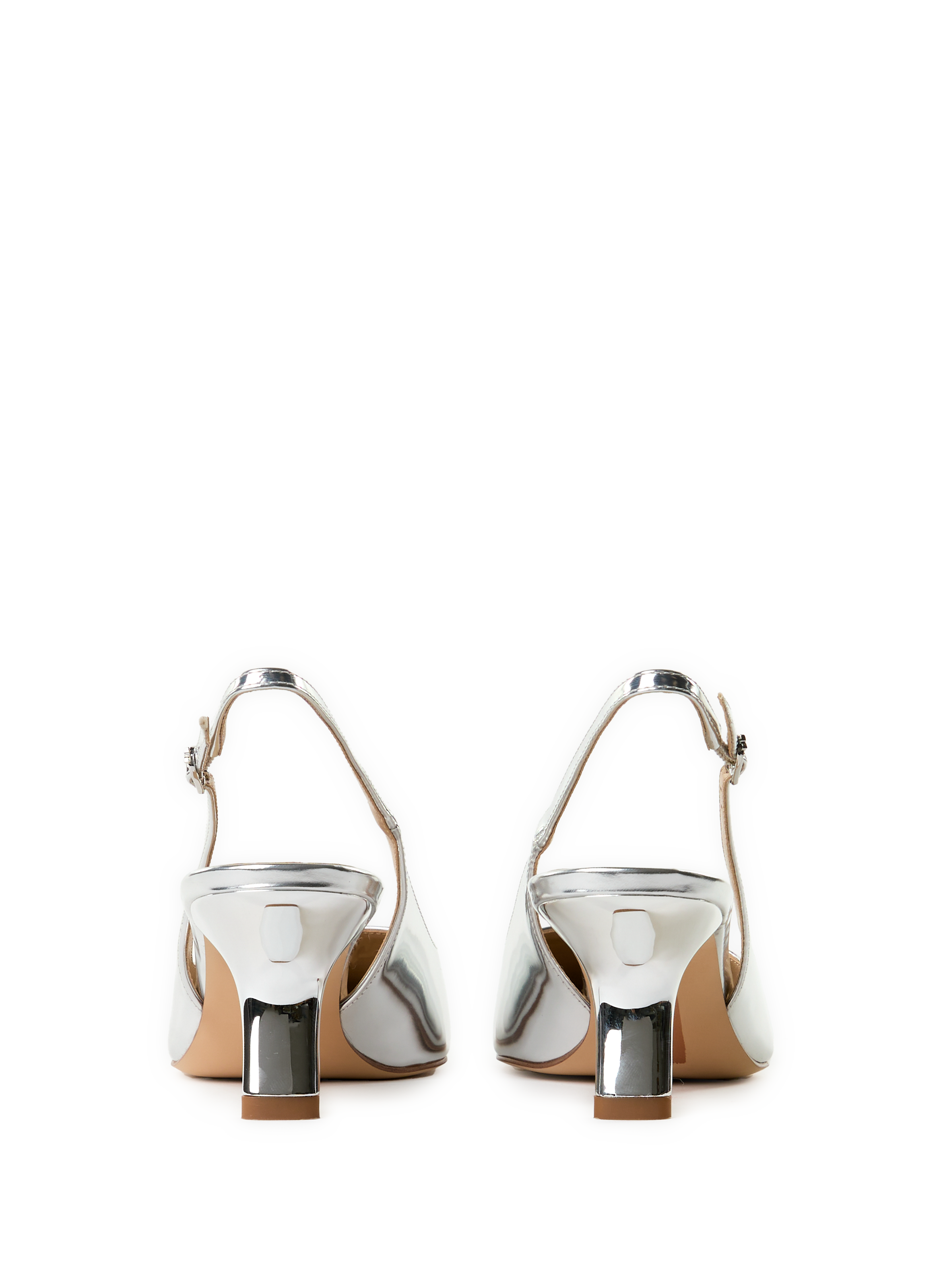 Sling-back Bianka métallisées  SAM EDELMAN Argent