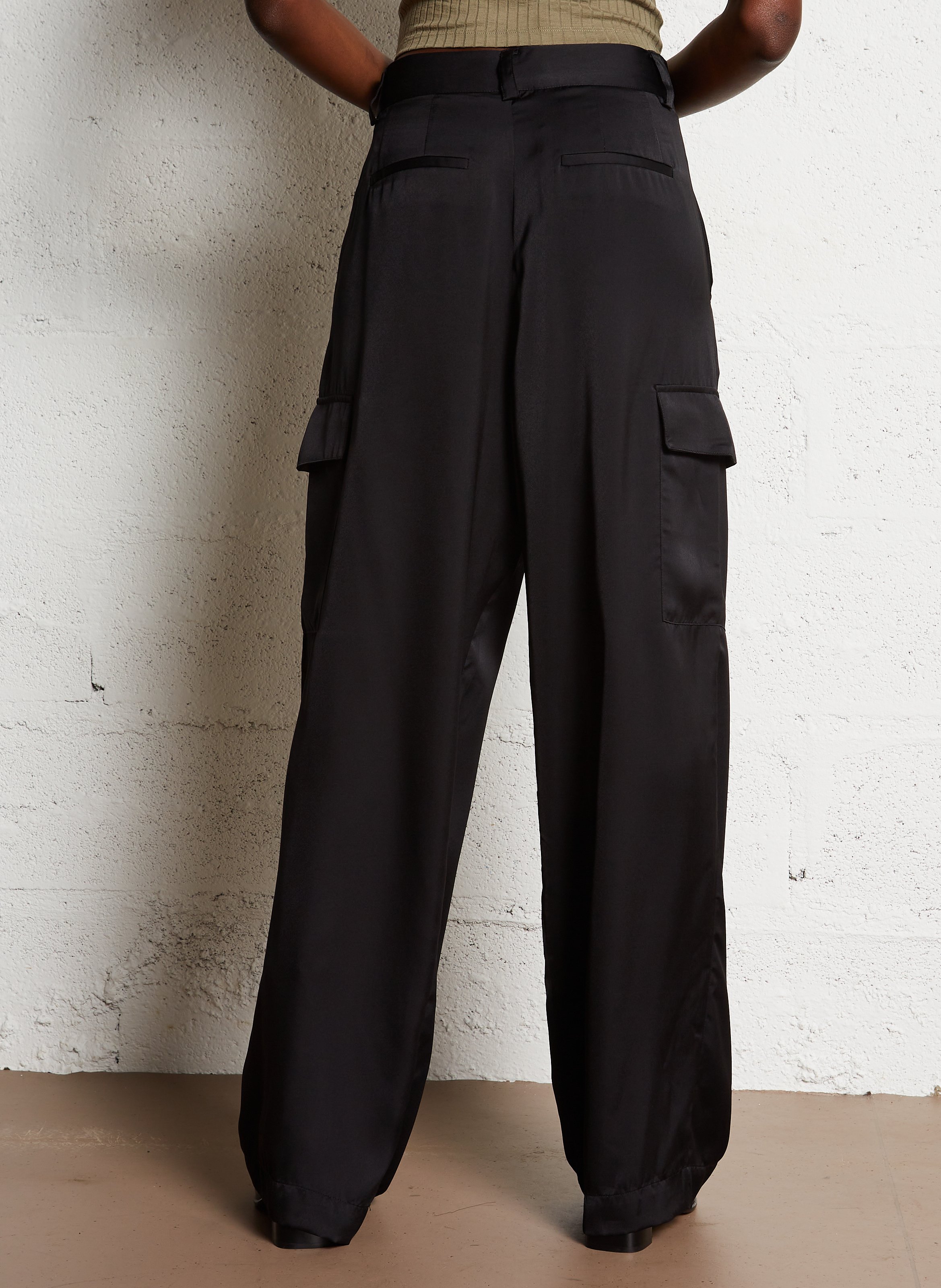 Pantalon large taille haute cary BA&SH Noir