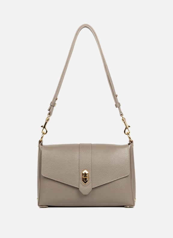 Sac trotteur - top double Gris by LANCASTER LANCASTER Sac trotteur - top double Gris